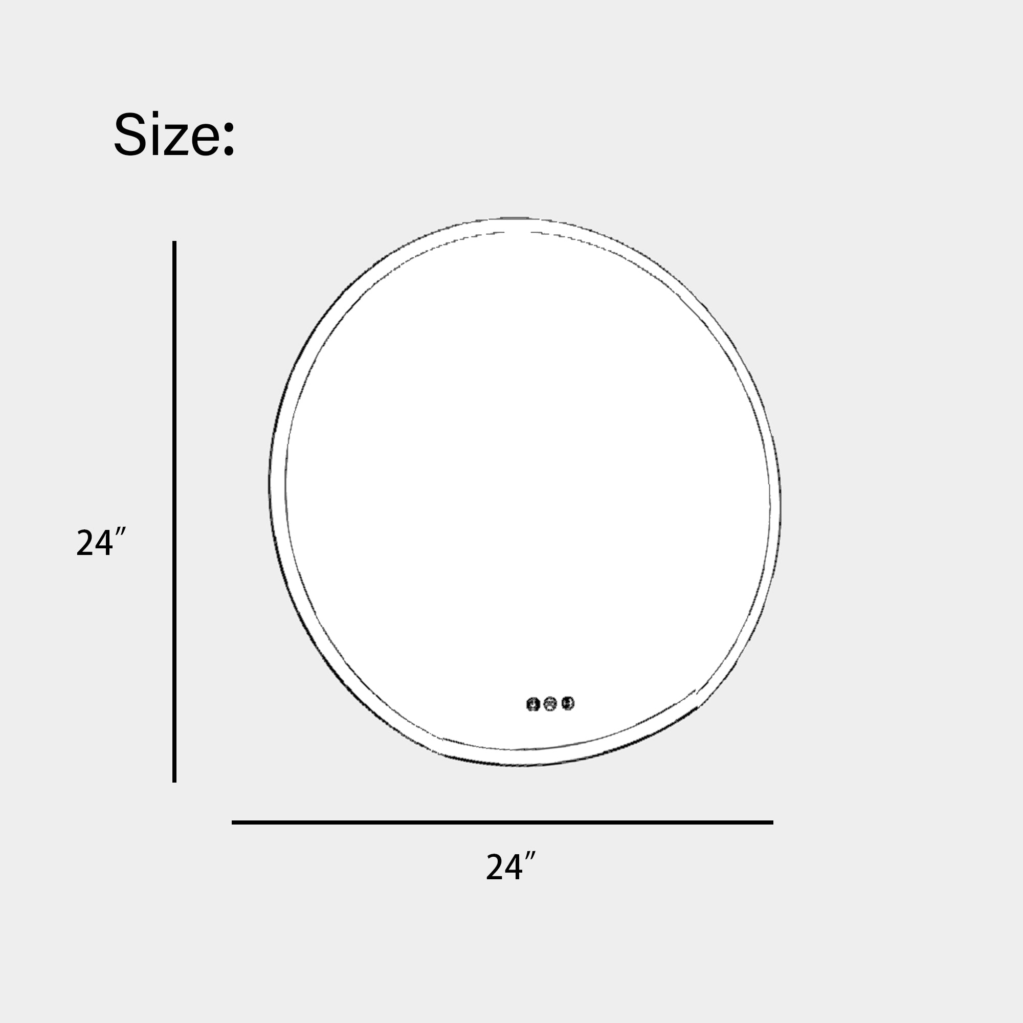 Round Wall-Mounted Dimmable LED Bathroom Vanity Mirror with Defogger and Bluetooth Music Speaker