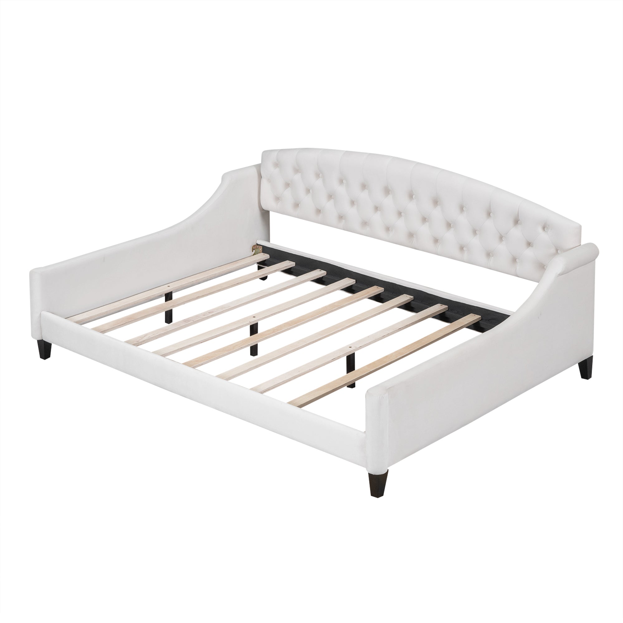 Modern Luxury Tufted Button Daybed, Full, Beige(Old SKU: SM001009AAE)