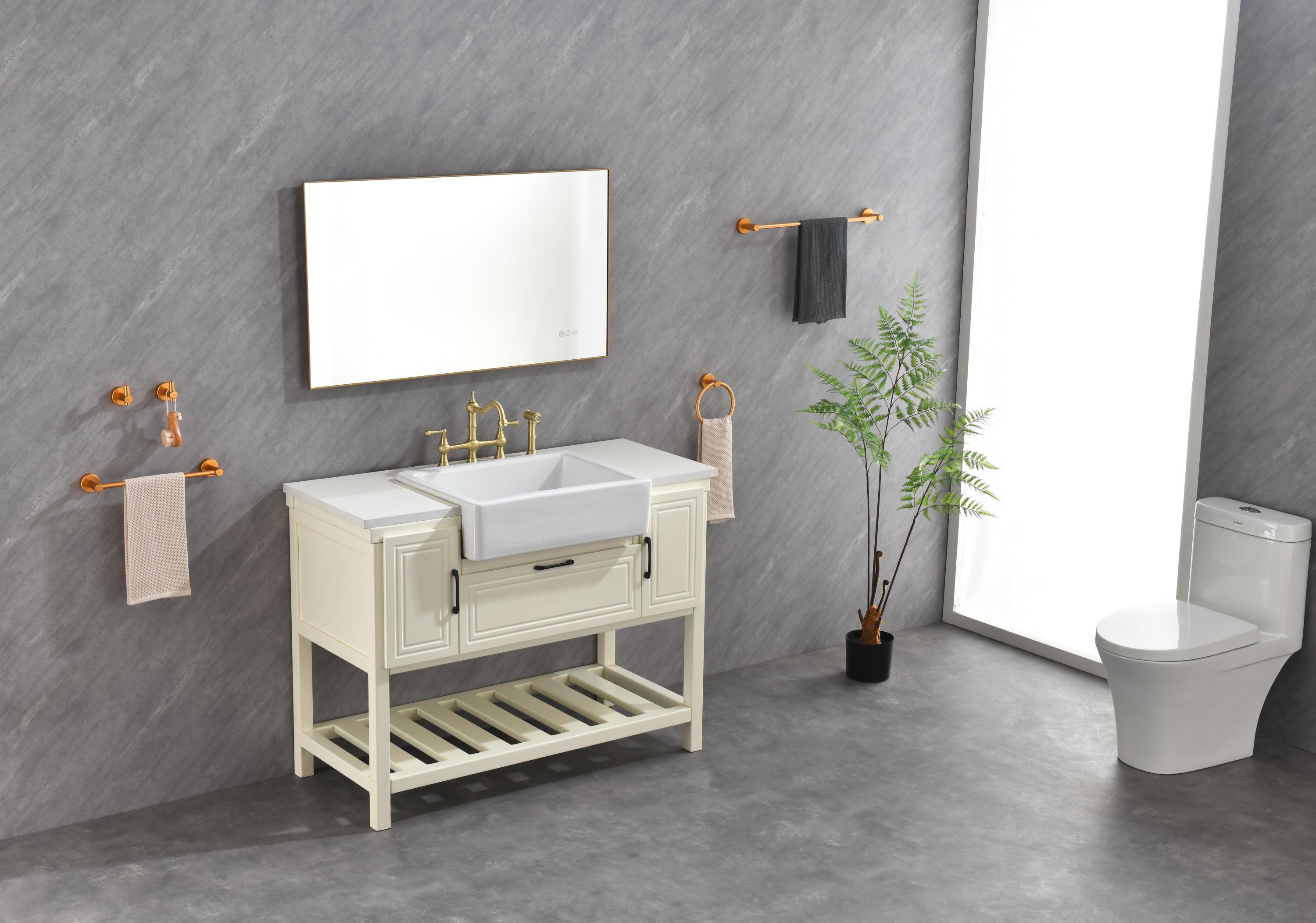 bathroom led mirror is multi-functional and each function is controlled by a smart touch button.