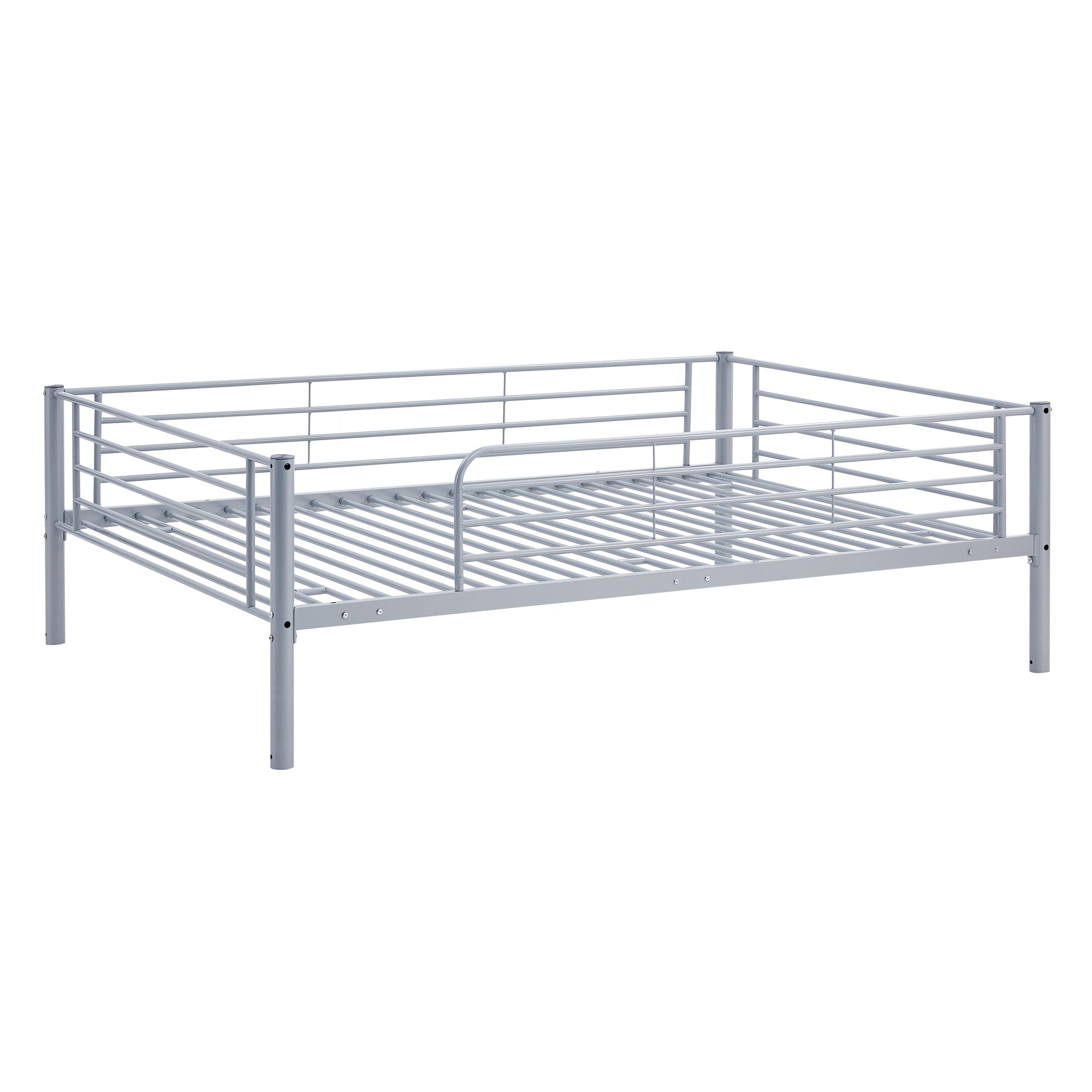 Full-Full-Full Metal Triple Bed with Built-in Ladder, Divided into Three Separate Beds,Gray(OLD SKU:LP000297AAE)