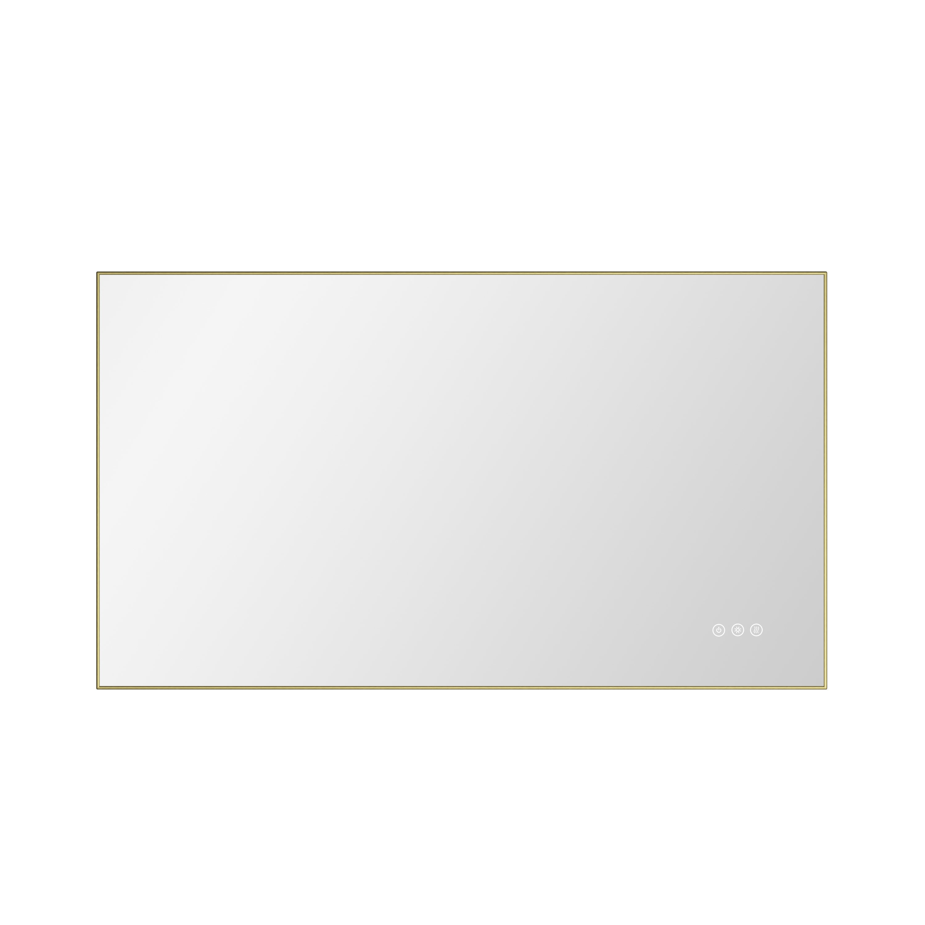 bathroom led mirror is multi-functional and each function is controlled by a smart touch button.