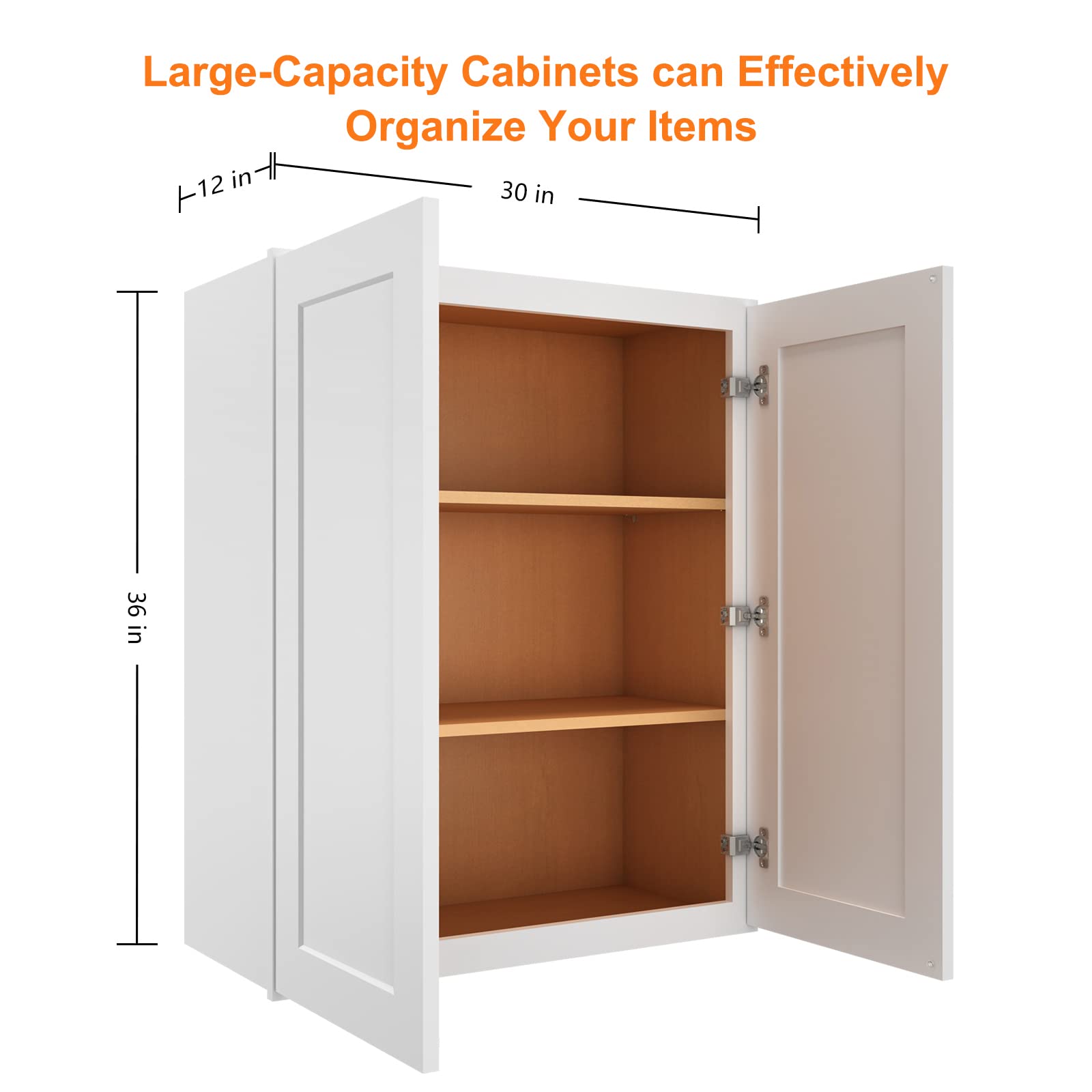 Wall-Mounted Bathroom Cabinet with Adjustable Shelves