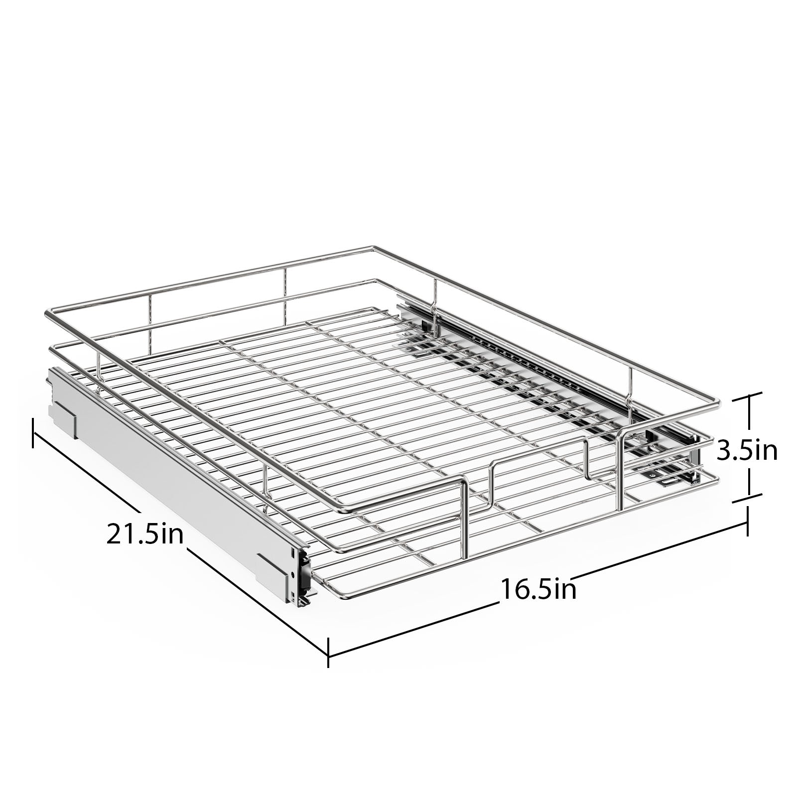 Single Tier Pull Out Cabinet Drawers For Kitchen Cabinets