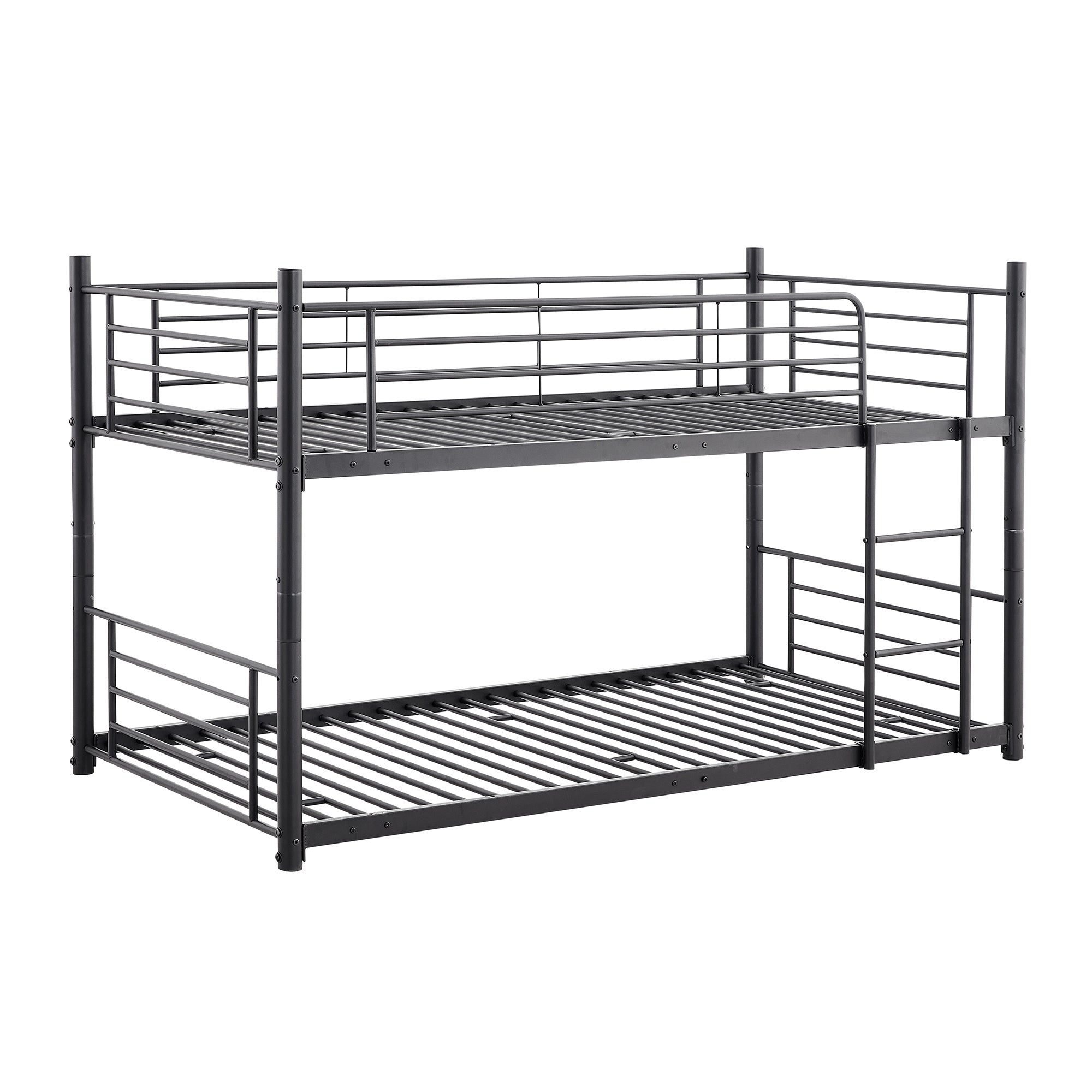 Twin-Twin-Twin Triple Bed with Built-in Ladder, Divided into Three Separate Beds,Black(OLD SKU:LP000197AAB)
