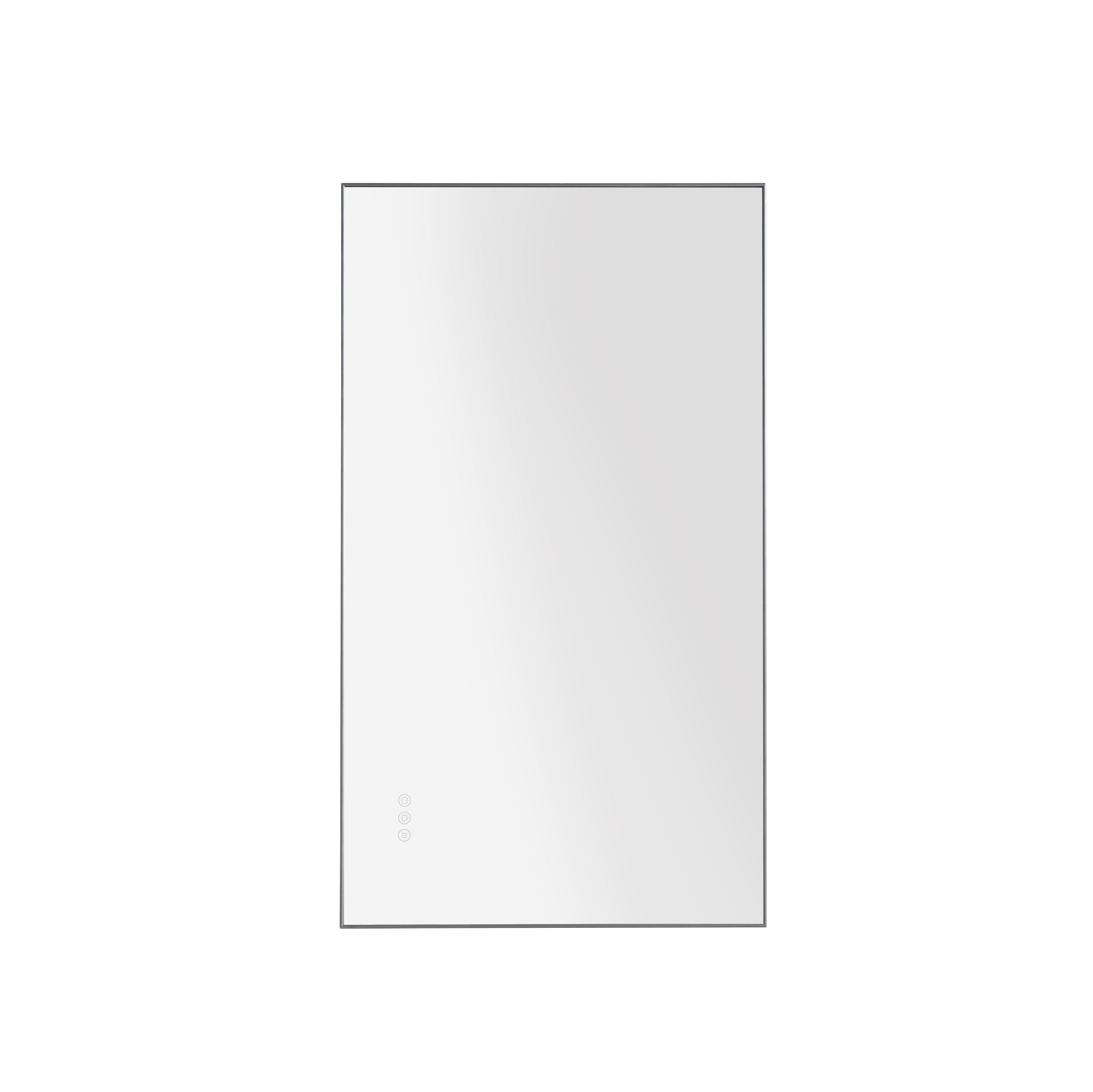 bathroom led mirror is multi-functional and each function is controlled by a smart touch button.