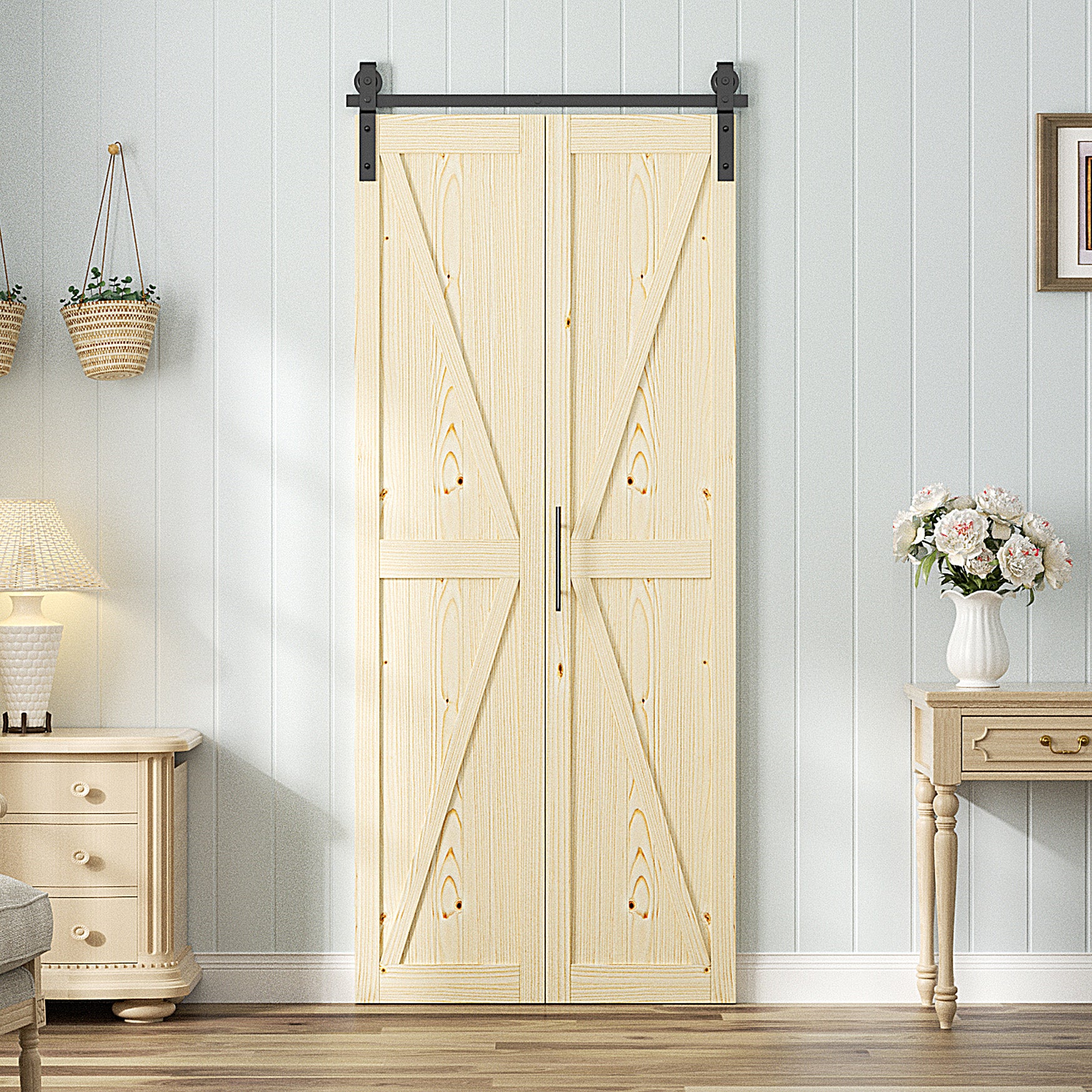 36in x 84in Bifold Barn Door with Hardware Kit