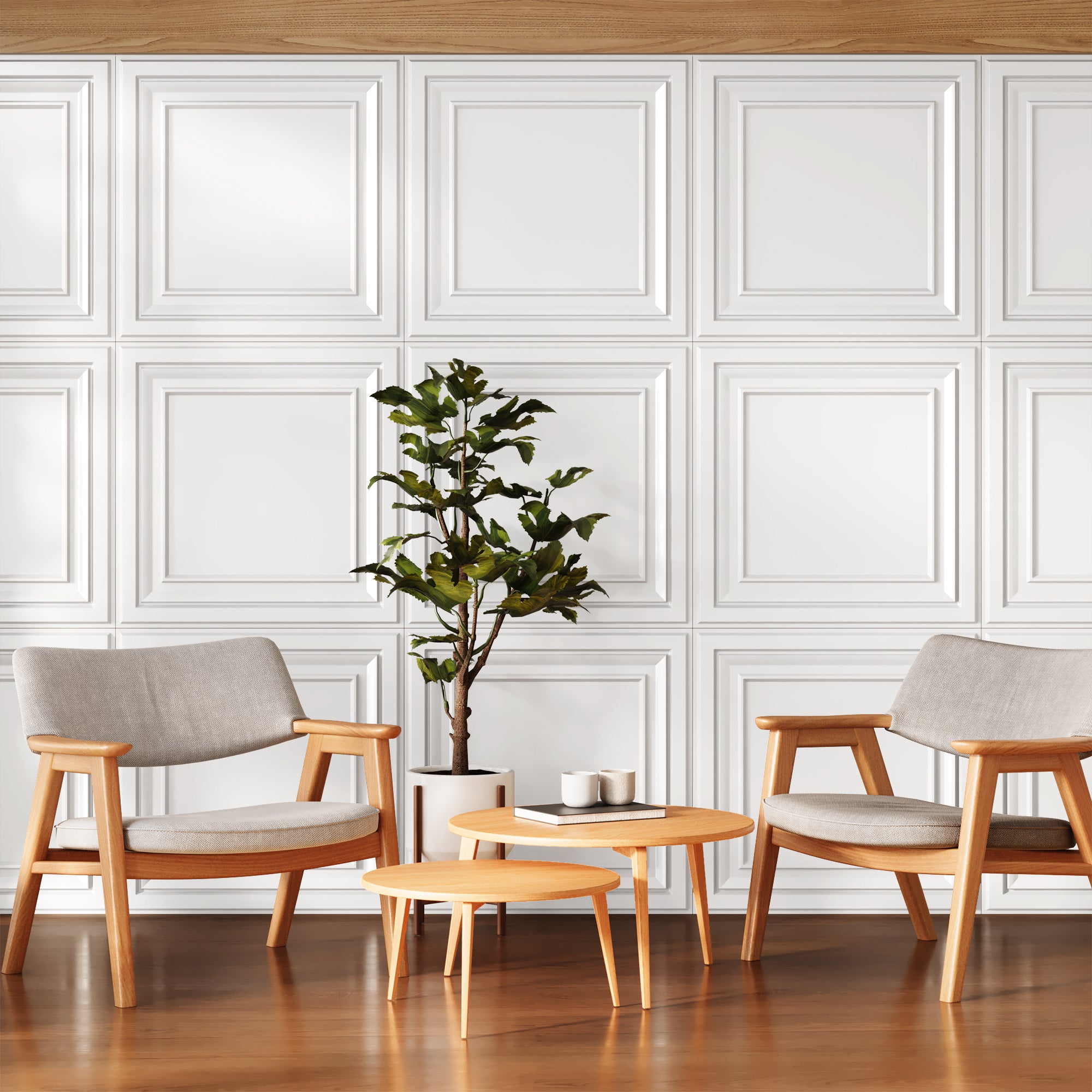 PVC Ceiling Tiles, 2x2 Feet Glue Up Plastic Sheet in Black, Suitable for Kitchen, Living Room, and Home Decorative Ceilings (12-Pack, 48 Sq.ft)