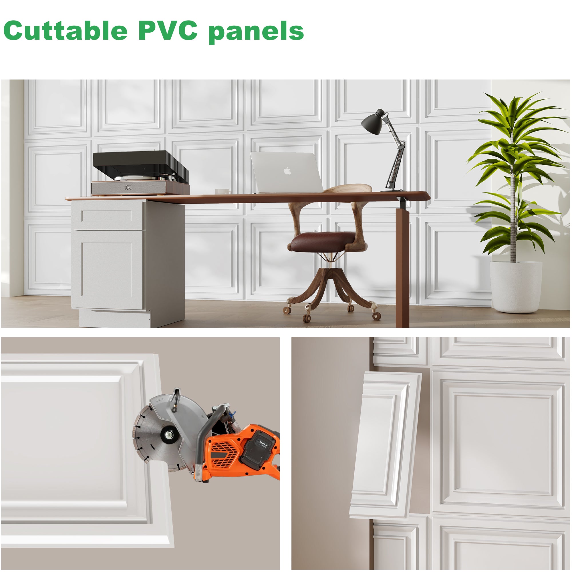 PVC Ceiling Tiles, 2x2 Feet Glue Up Plastic Sheet in Black, Suitable for Kitchen, Living Room, and Home Decorative Ceilings (12-Pack, 48 Sq.ft)