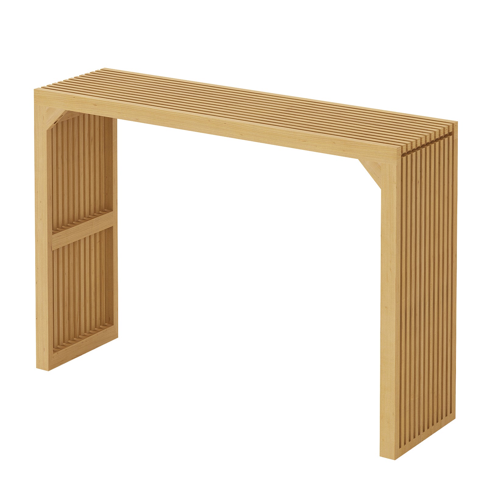 Dining Bench, Indoor Wood Bench for Entryway,Living Room,Kitchen and Bedroom (Nature, Long Bench)