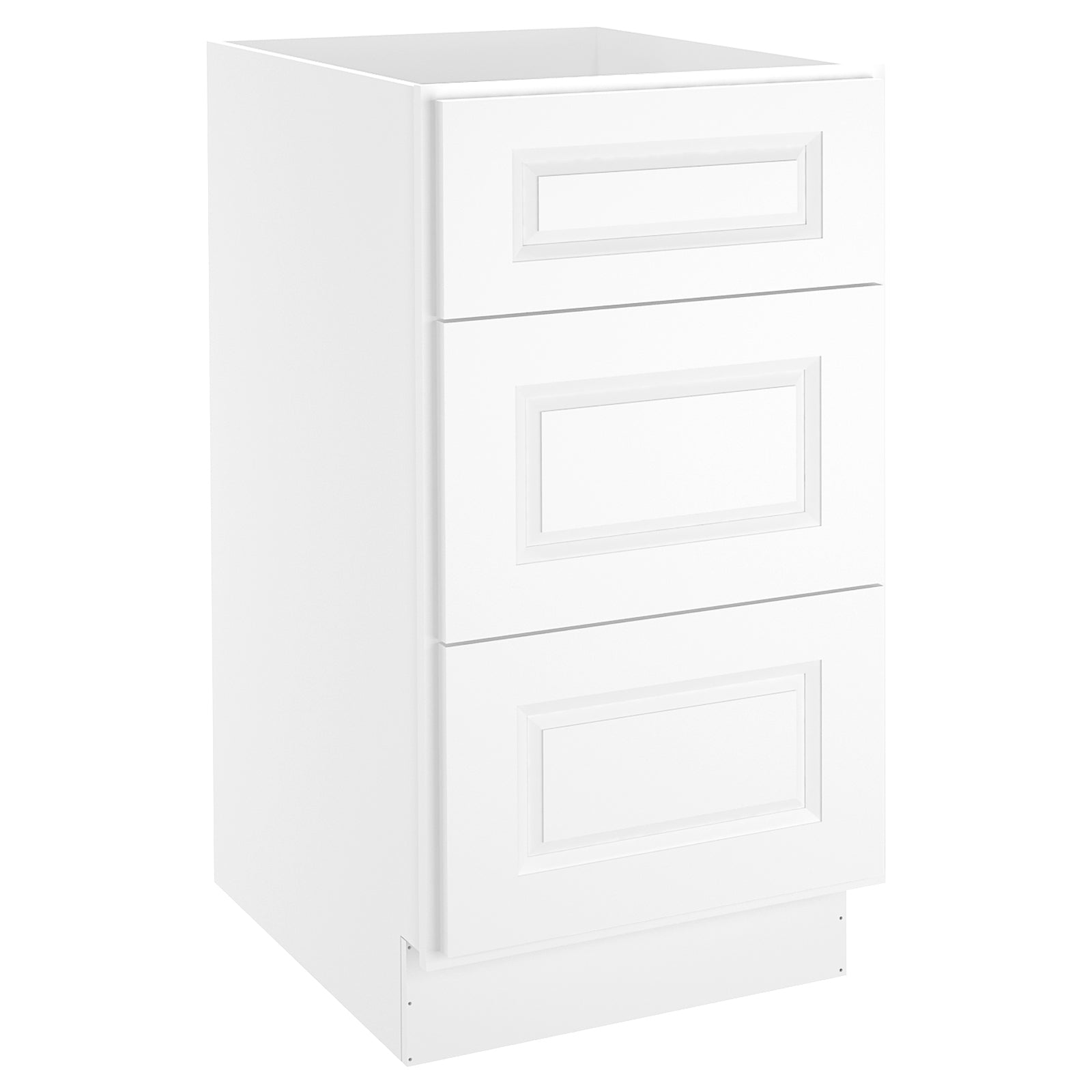 24"D Birch Solid Wood 3 Drawer Base Kitchen Cabinet 3DB