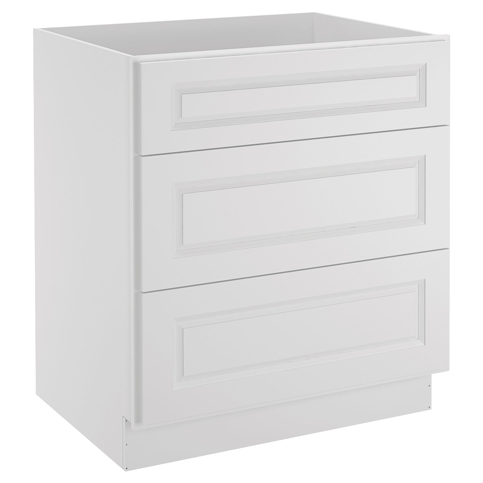 24"D Birch Solid Wood 3 Drawer Base Kitchen Cabinet 3DB