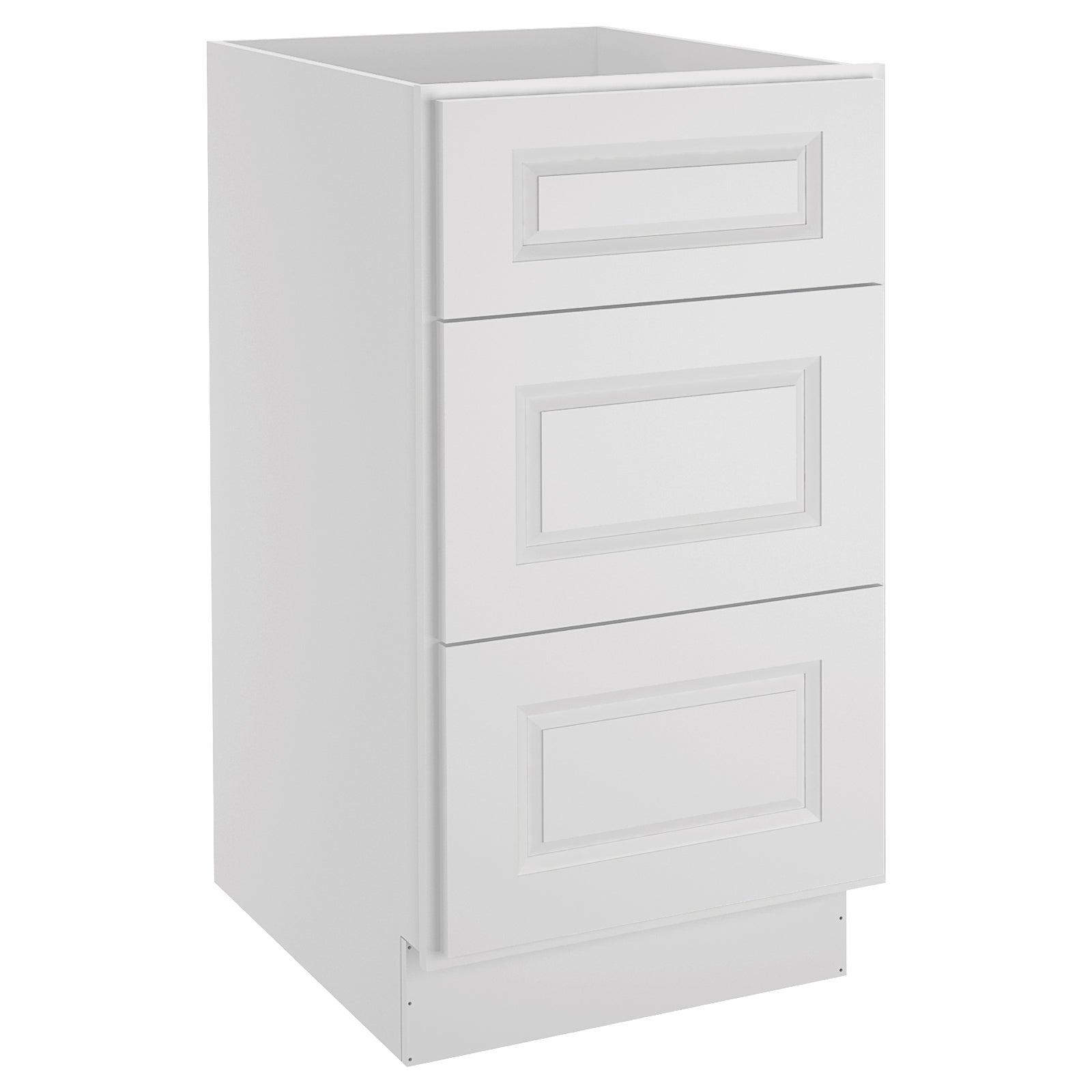 24"D Birch Solid Wood 3 Drawer Base Kitchen Cabinet 3DB