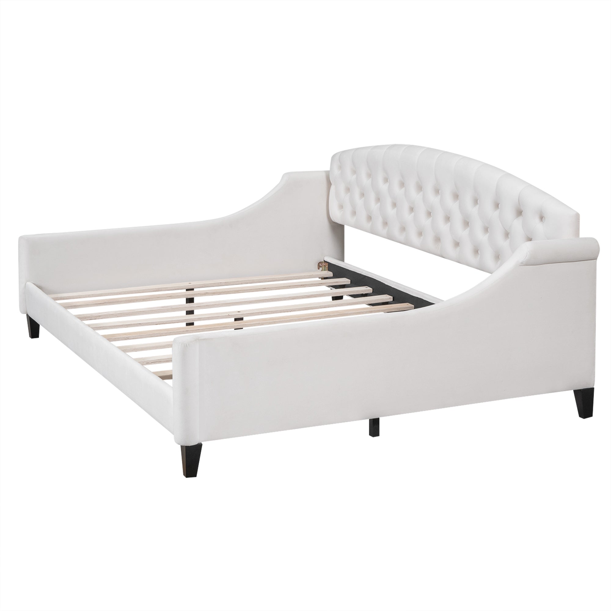 Modern Luxury Tufted Button Daybed, Full, Beige(Old SKU: SM001009AAE)