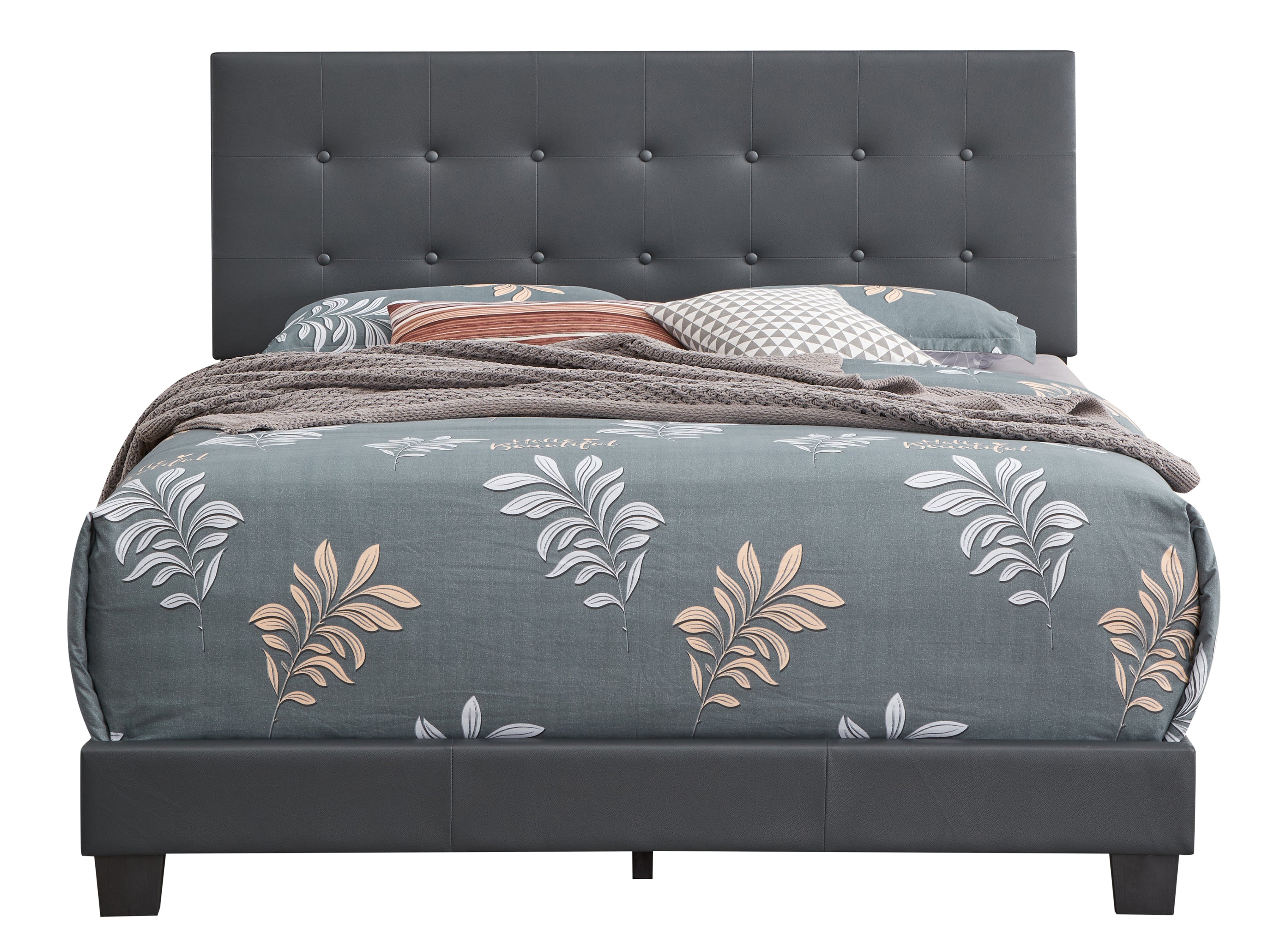 Glory Furniture Caldwell G1306-FB-UP Full Bed , DARK GREY