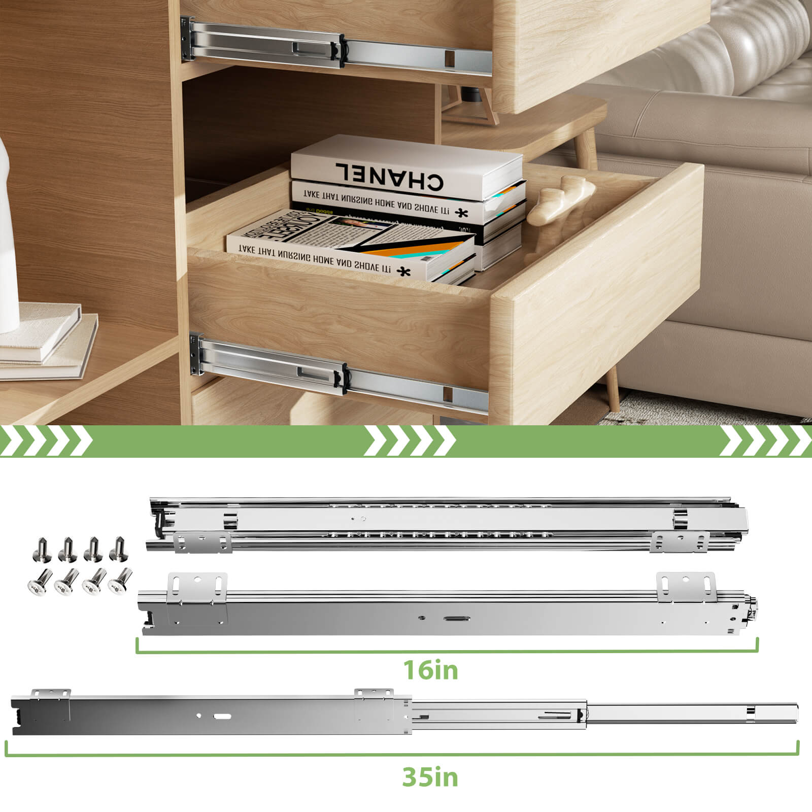 NEW Single And Double Drawer Slides