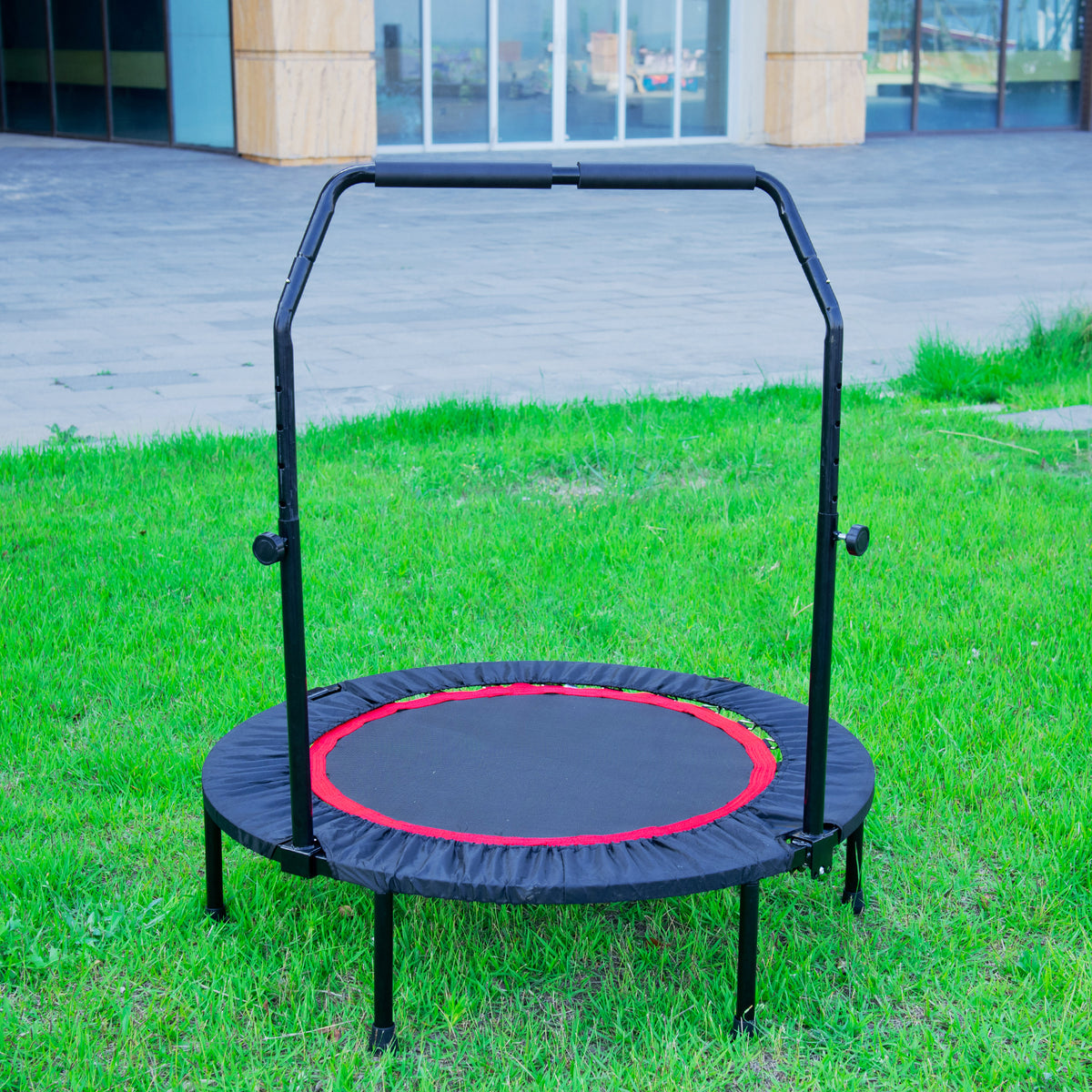 40 Inch Mini Exercise Trampoline Fitness Rebounder Trampoline with Safety Pad Max. Load 300LBS
