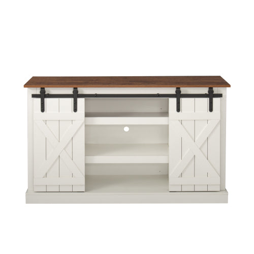 Farmhouse Sliding Barn Door TV Stand