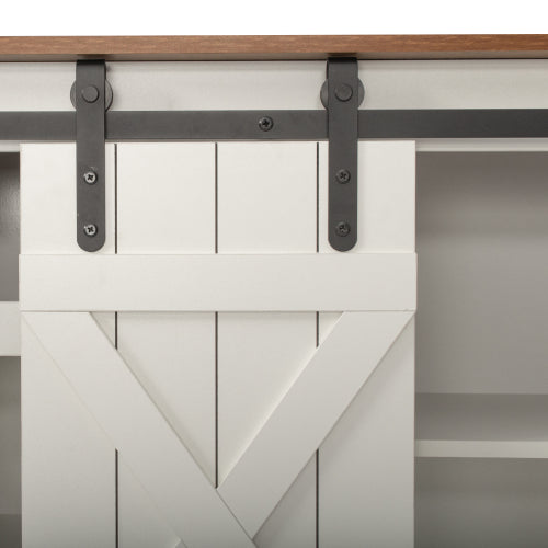 Farmhouse Sliding Barn Door TV Stand