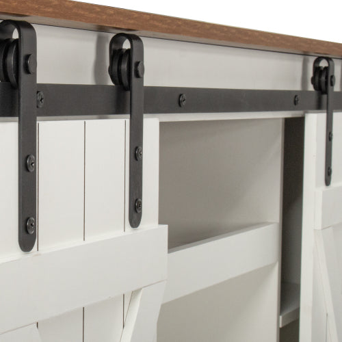 Farmhouse Sliding Barn Door TV Stand