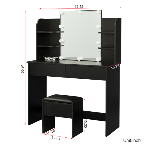 Modern Multifunction Dressing table Black