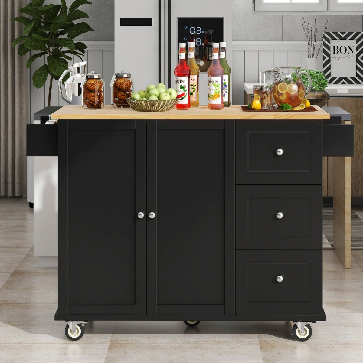 Rolling Mobile Kitchen Island Kitchen Island Cart, for Kitchen, Dining Room