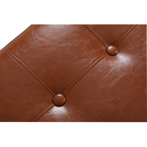 Modern Industrial Upholstered Chairs with Rattan Backrest (Set of 2)