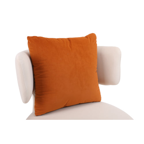 Swivel Barrel Sofa Chair with Open Back & Metal Base