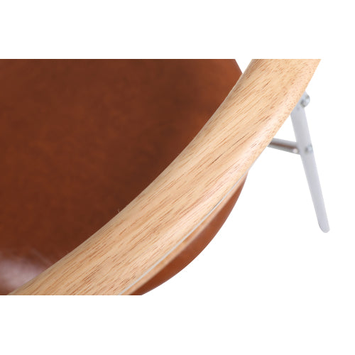 Mid Century Leisure Upholstered Dinning Chair with Rattan Backrest (Set of 2)