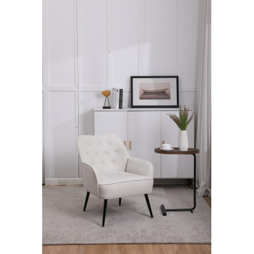 Modern Mid Century Chair Velvet Sherpa Armchair