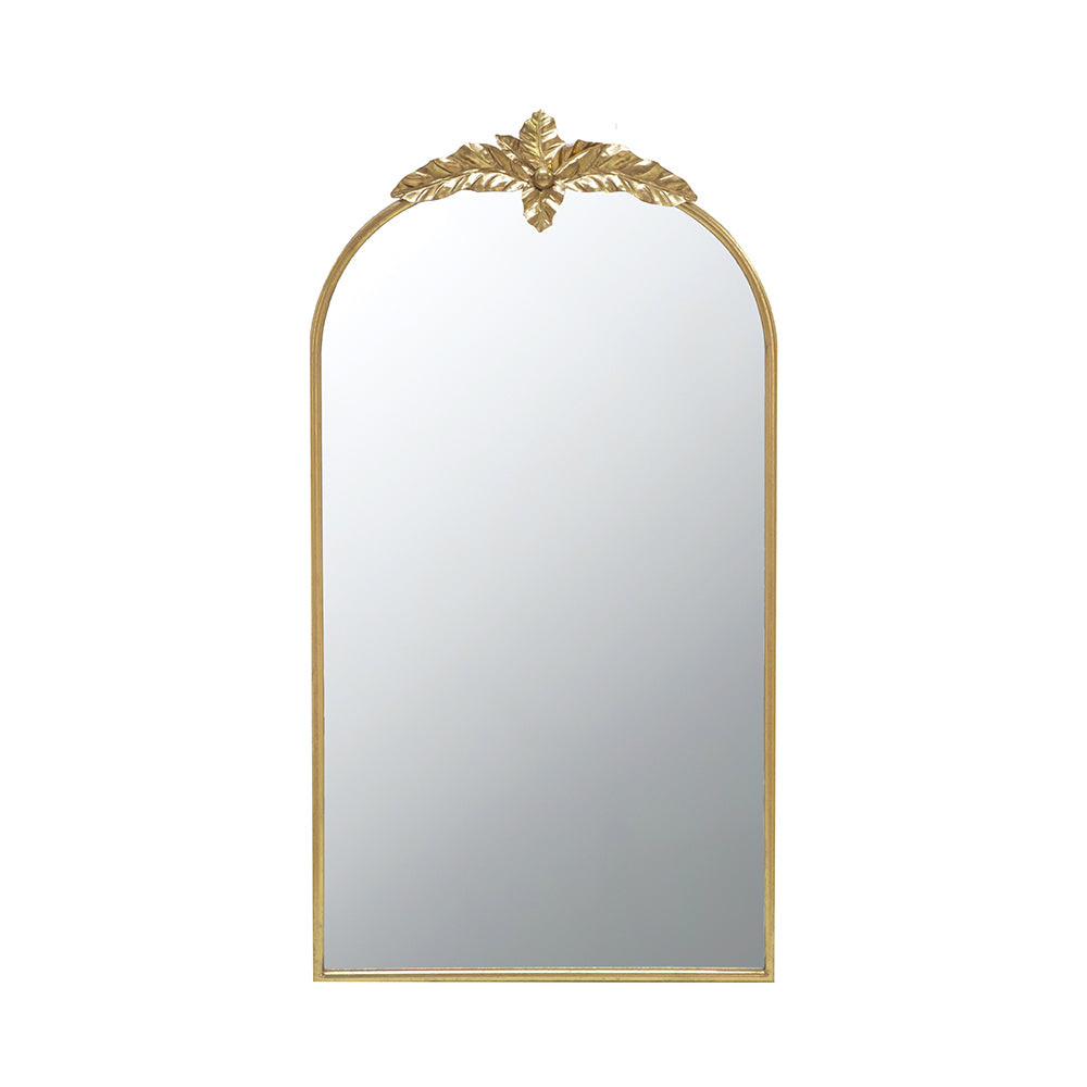 24" x 42" Arched Wall Mirror with Gold Metal Frame, Wall Mirror for Living Room Bedroom Hallway