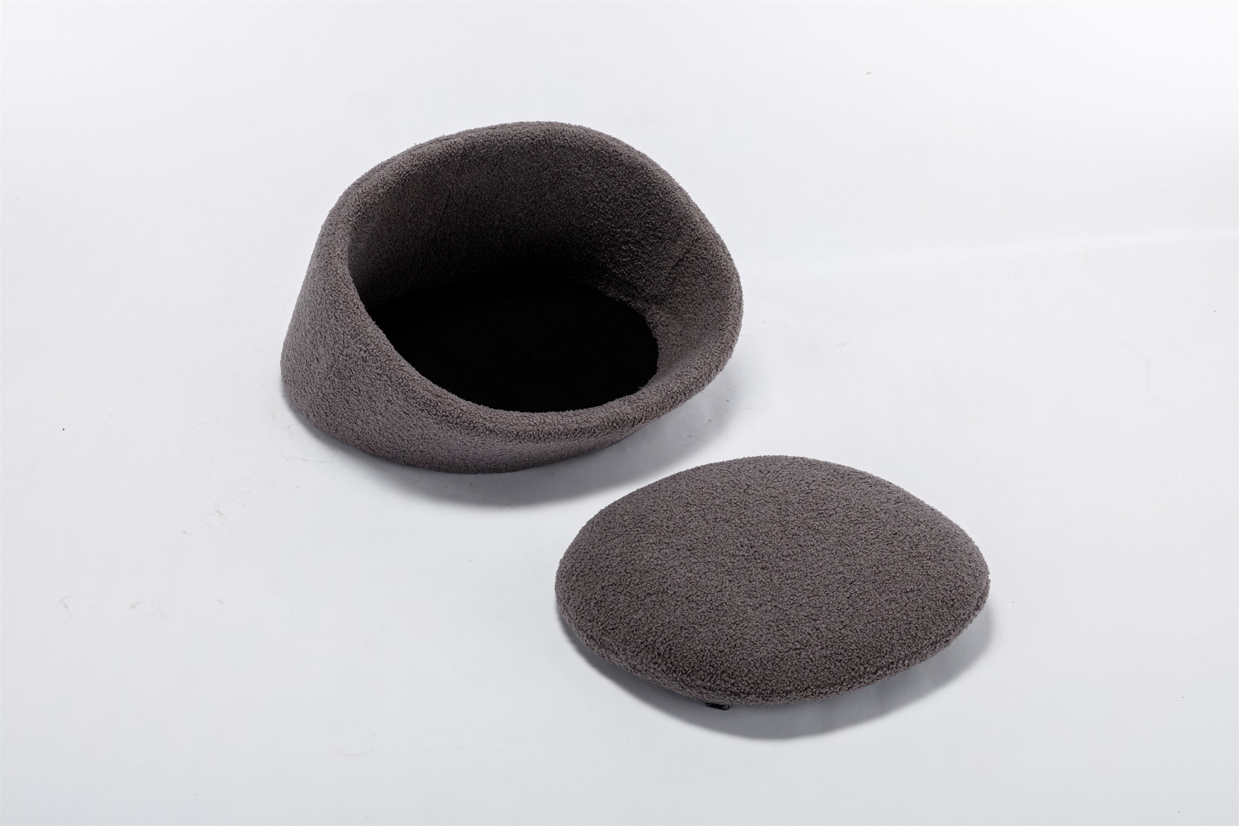 PANGPANG Cat Bed Pet Sofa With Solid Wood frame, Cashmere cover,Mid Size,GREY