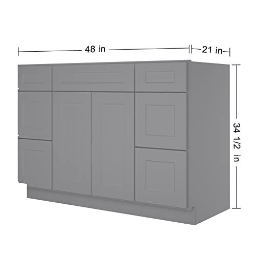 48'' 6 Drawer Bathroom Vanity Sink Base Cabinets S-VDDB48