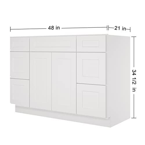 48'' 6 Drawer Bathroom Vanity Sink Base Cabinets S-VDDB48