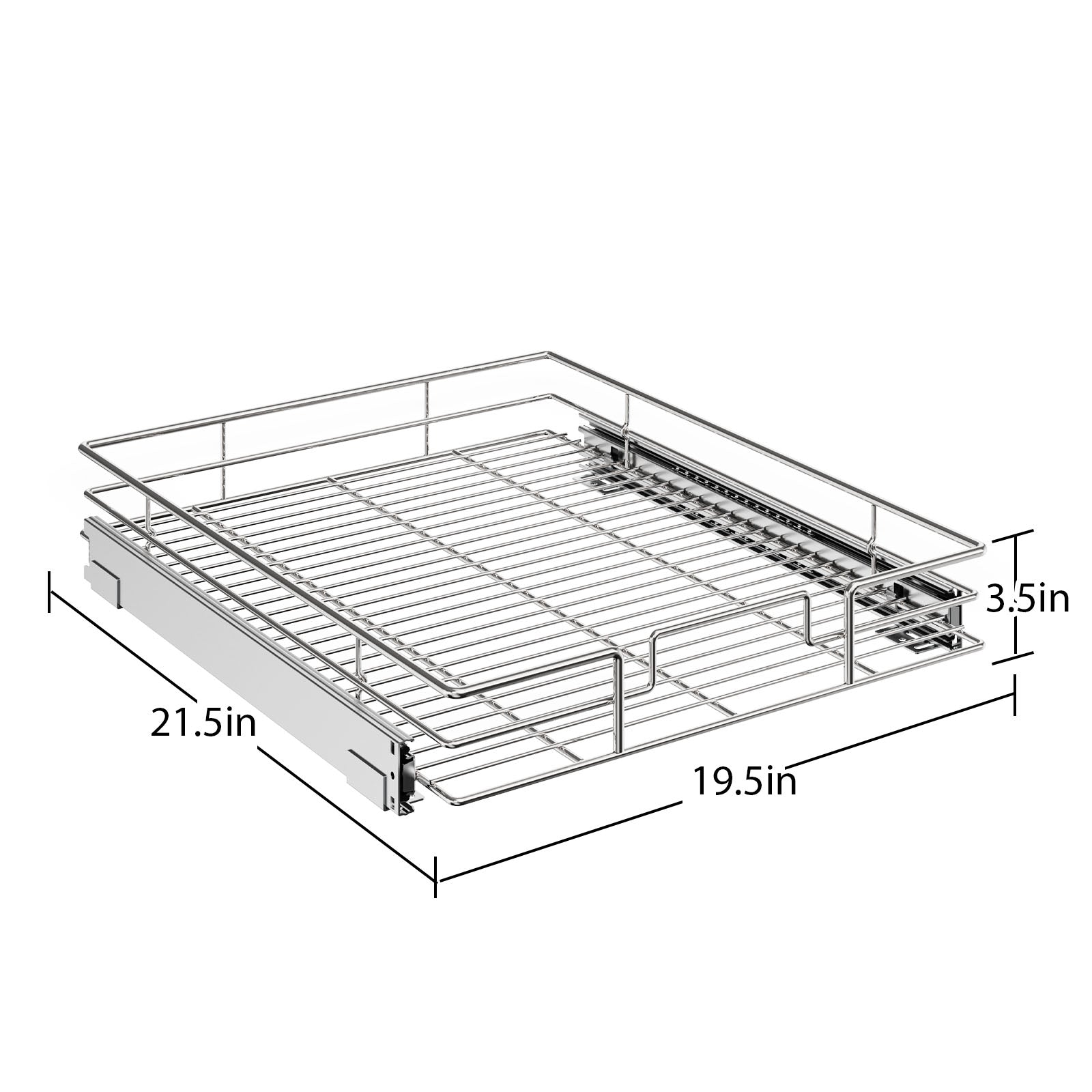Single Tier Pull Out Cabinet Drawers For Kitchen Cabinets