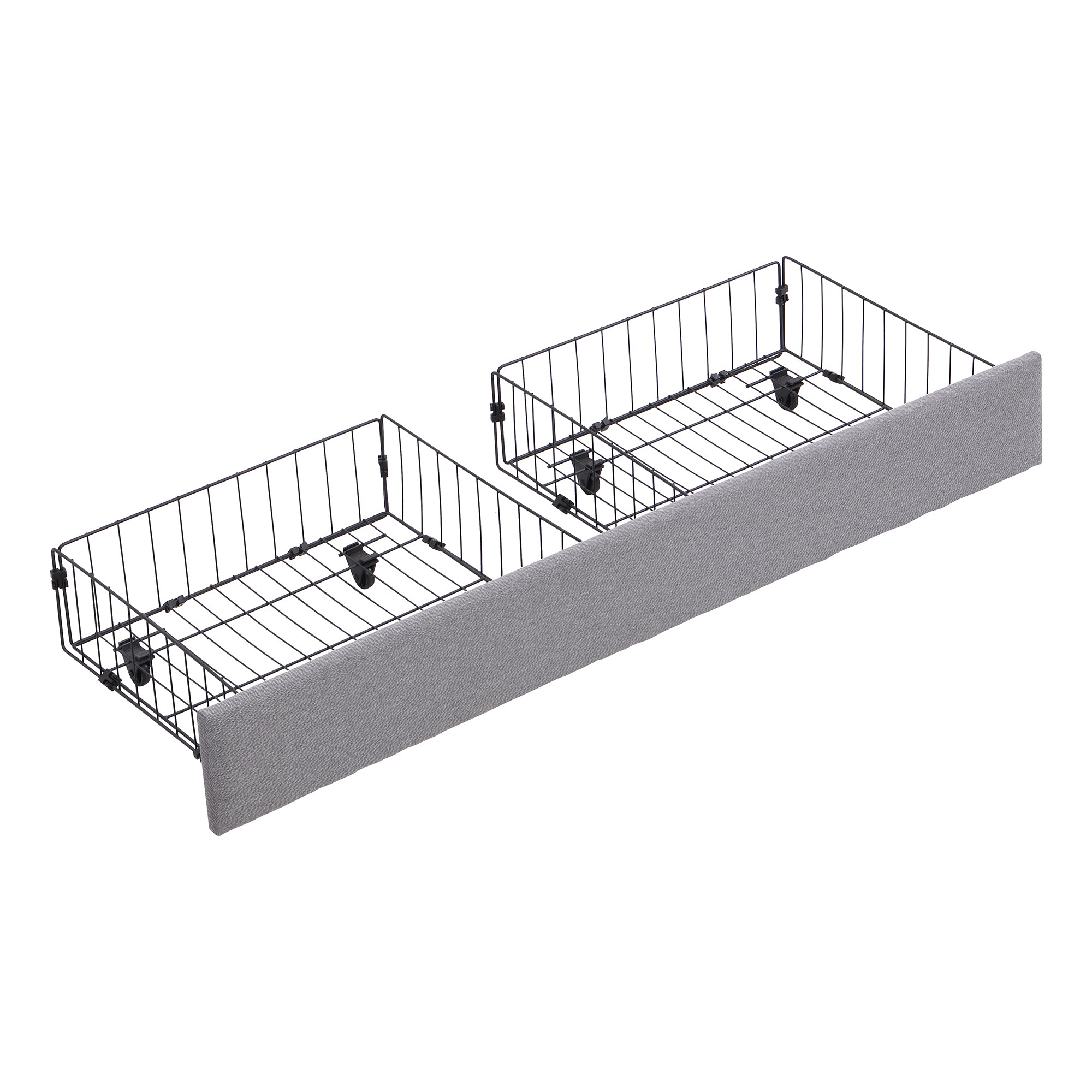 Queen Size Storage Upholstered Hydraulic Platform Bed with 2 Drawers, Gray