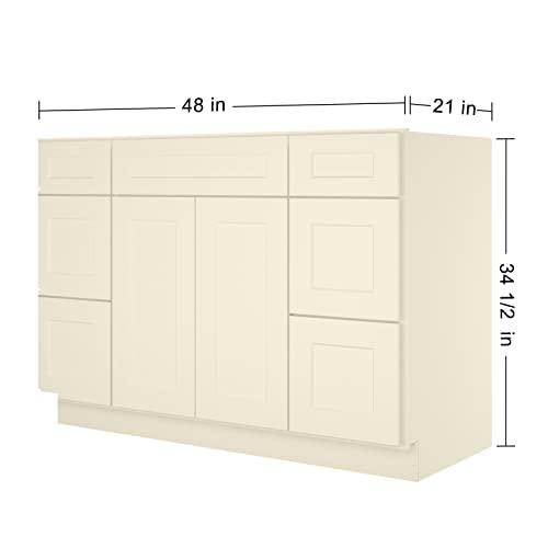 48'' 6 Drawer Bathroom Vanity Sink Base Cabinets S-VDDB48
