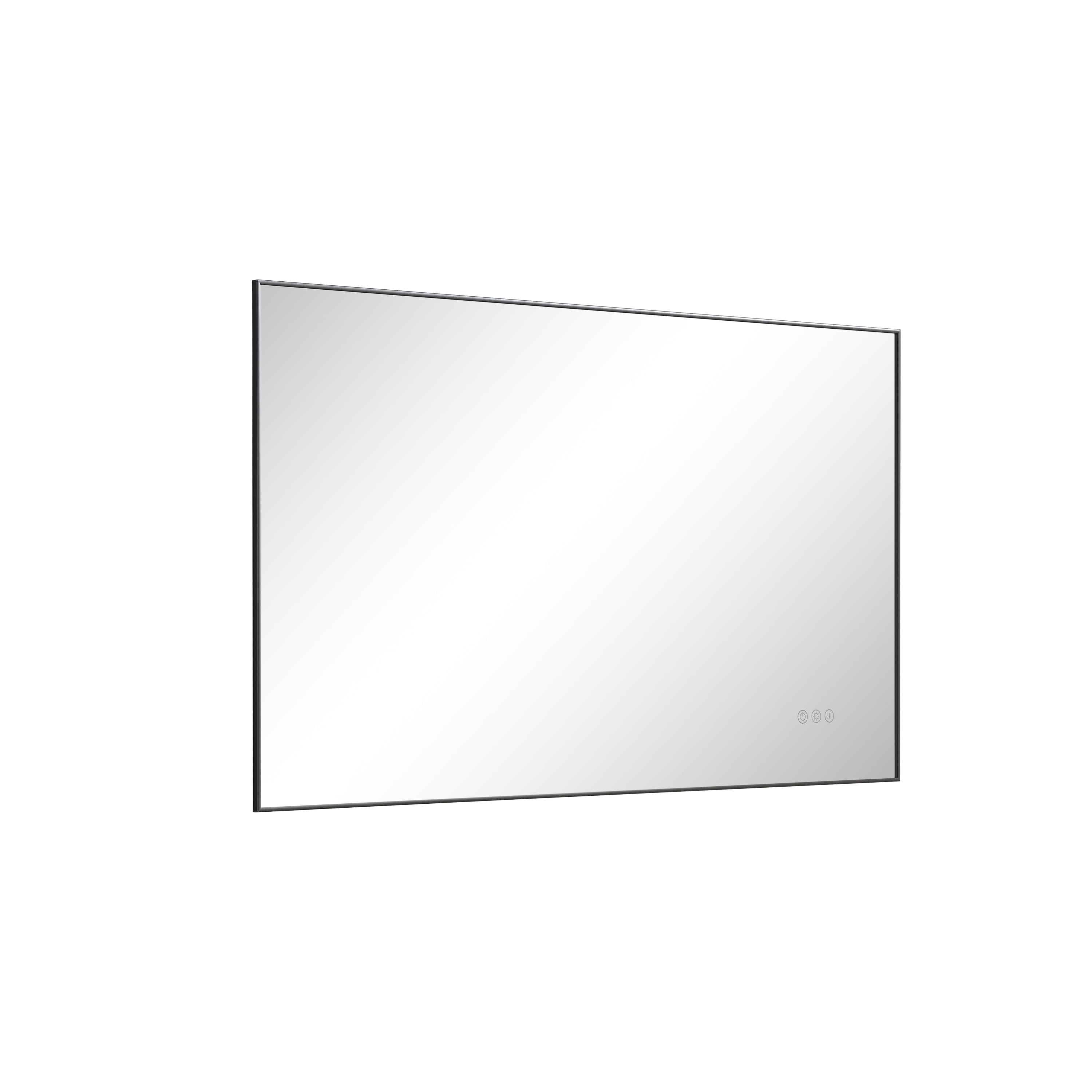 bathroom led mirror is multi-functional and each function is controlled by a smart touch button.