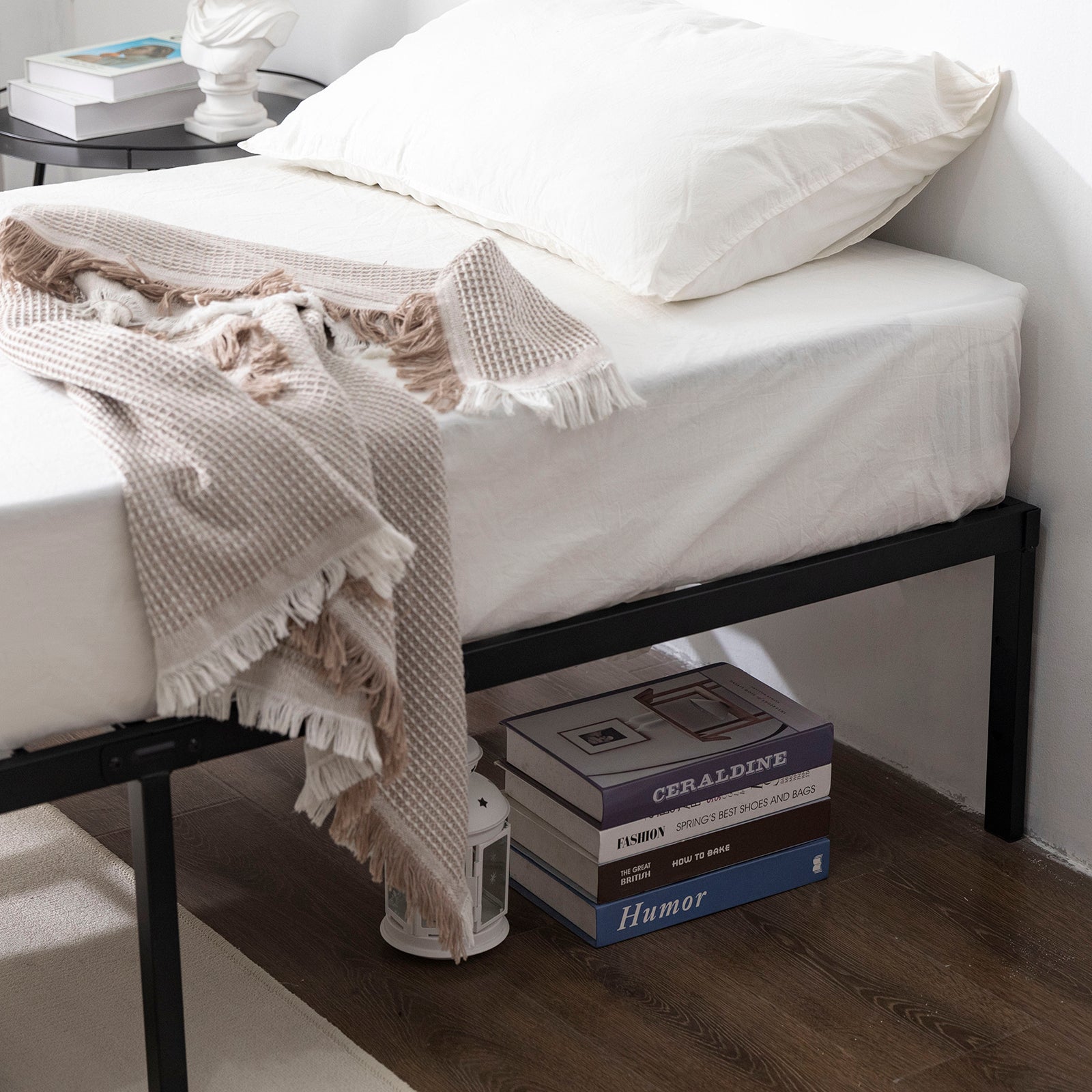 Twin Metal Platform Bed Frame,No Box Spring Needed