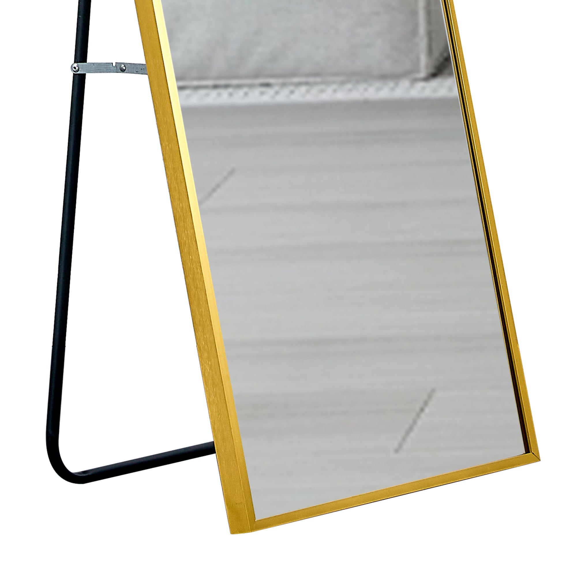 Aluminum alloy metal frame wall mounted full body mirror, bathroom makeup mirror, bedroom entrance, decorative mirror, quality upgrade, 59 "* 15.7"