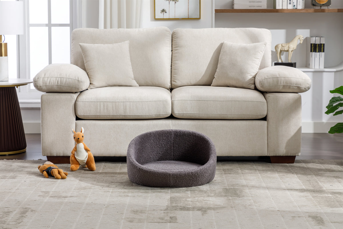 PANGPANG Cat Bed Pet Sofa With Solid Wood frame, Cashmere cover,Mid Size,GREY
