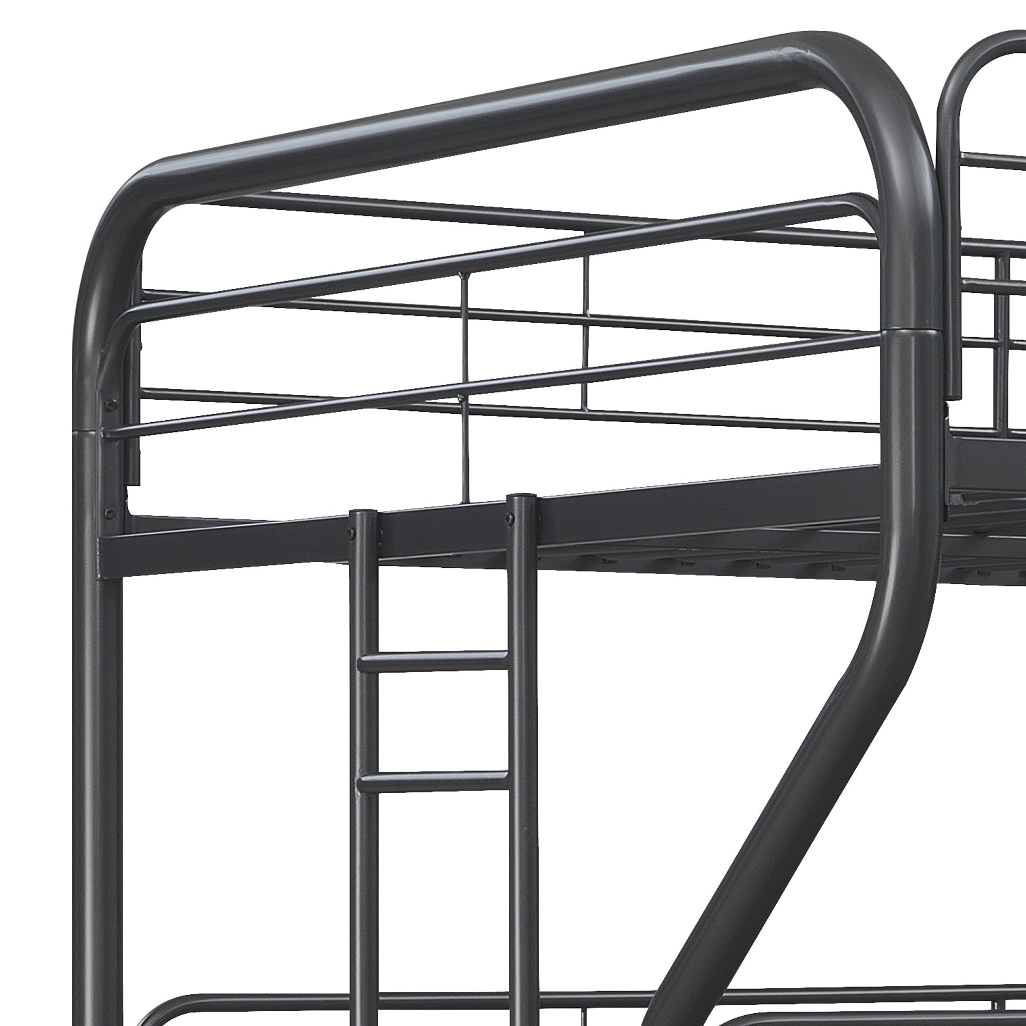 Furniture Triple Bunk Bed, FULL/Twin/FULL, black
