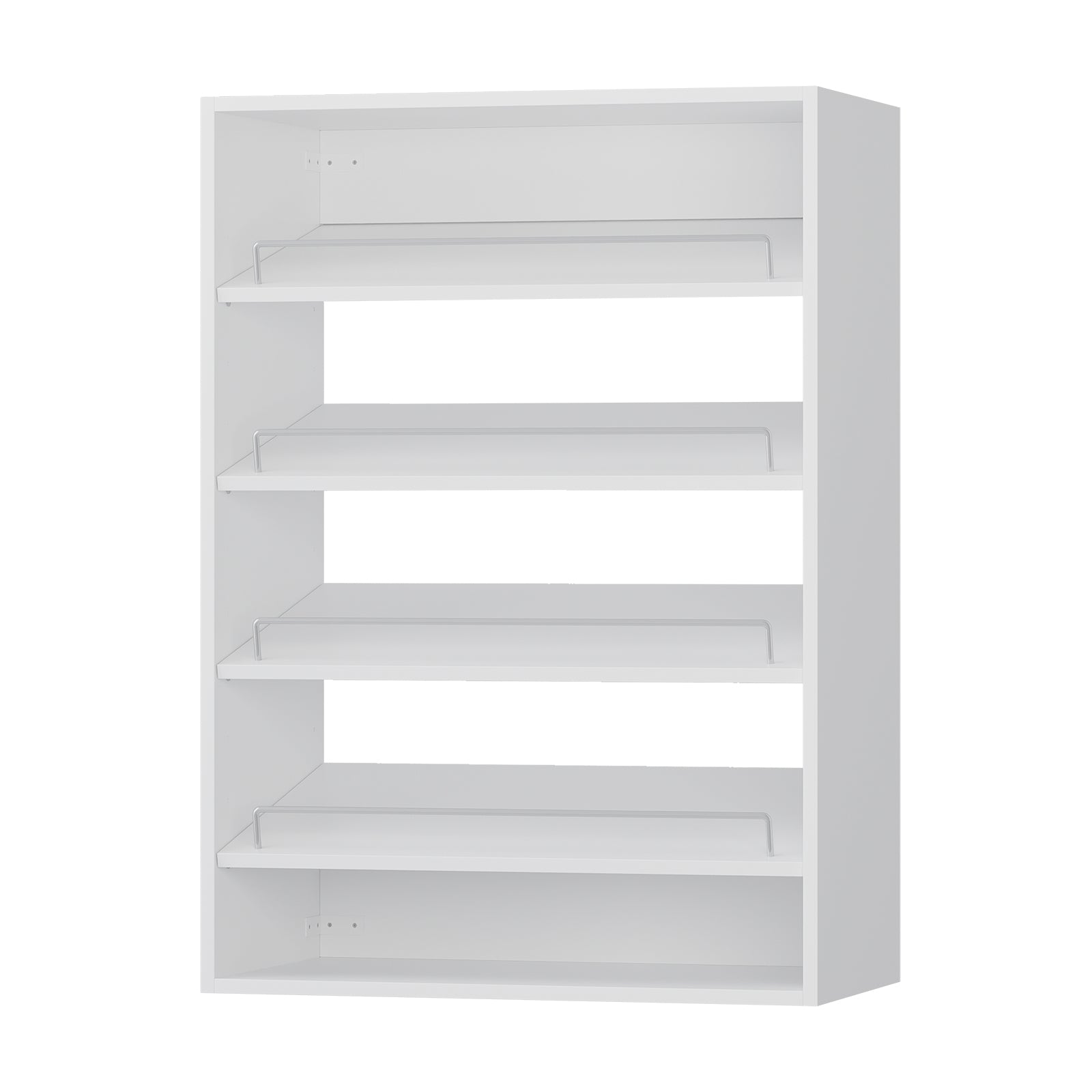 25.5 in. W White Modular Adjustable, Stacking, Shoe Shelf, Closet Organizer Unit, Wood Closet System with 4 Shelves