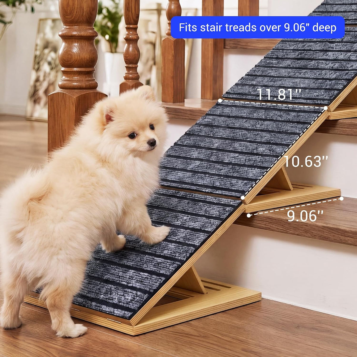 Dog Ramp for Stairs, Non-Slip Pet Ramp for Indoor Stairs for Small Dog 7 Pack