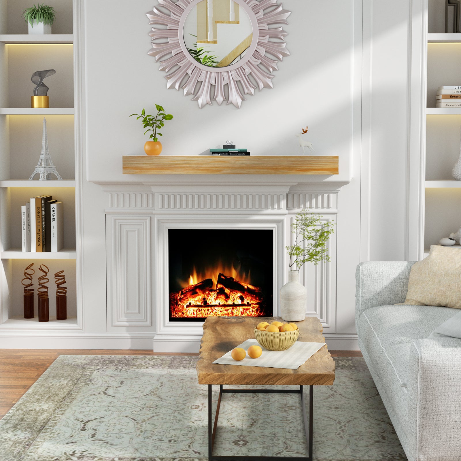 Donnan Solid Pine Wood Mantel