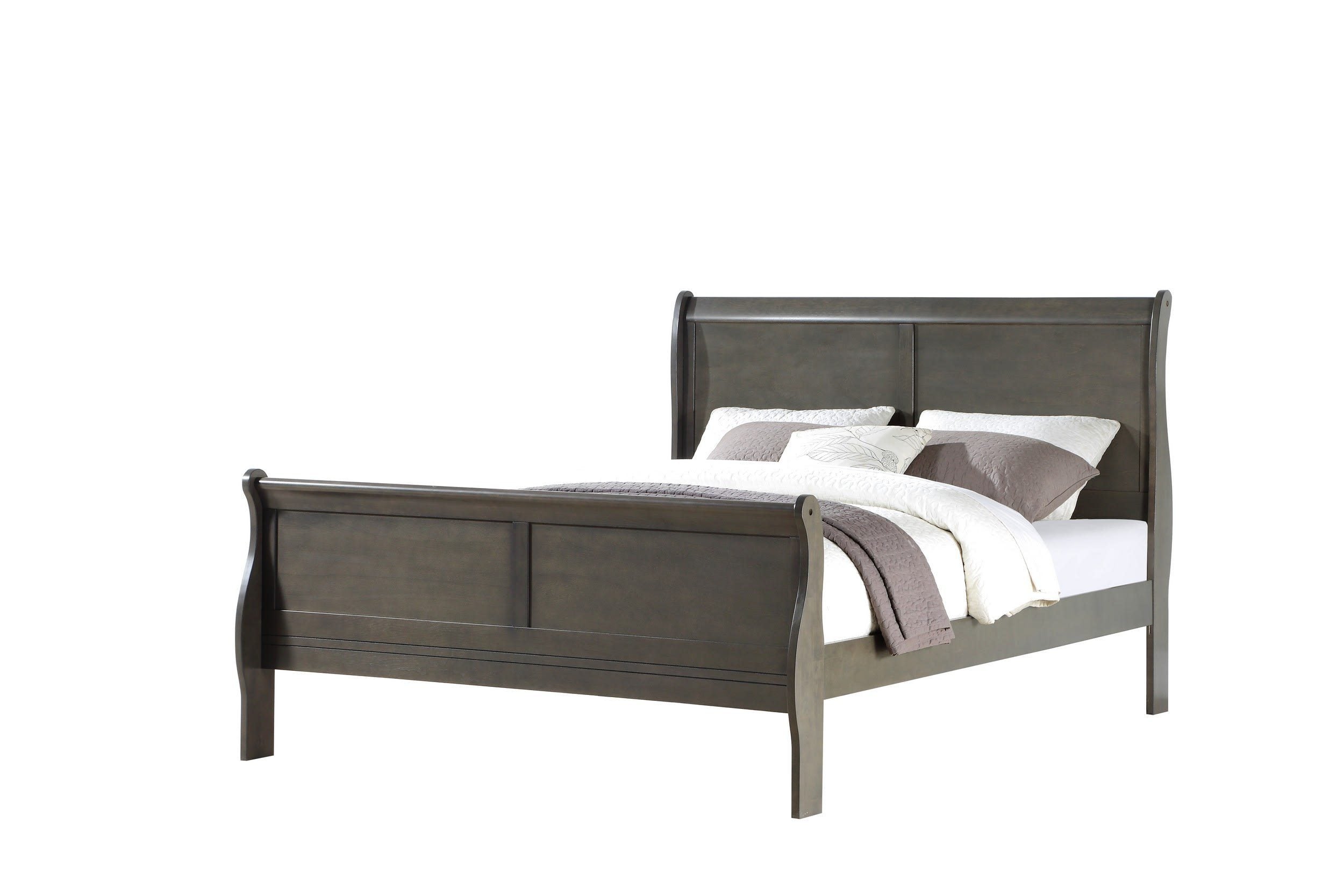 Louis Philippe Queen Bed in Dark Gray 26790Q