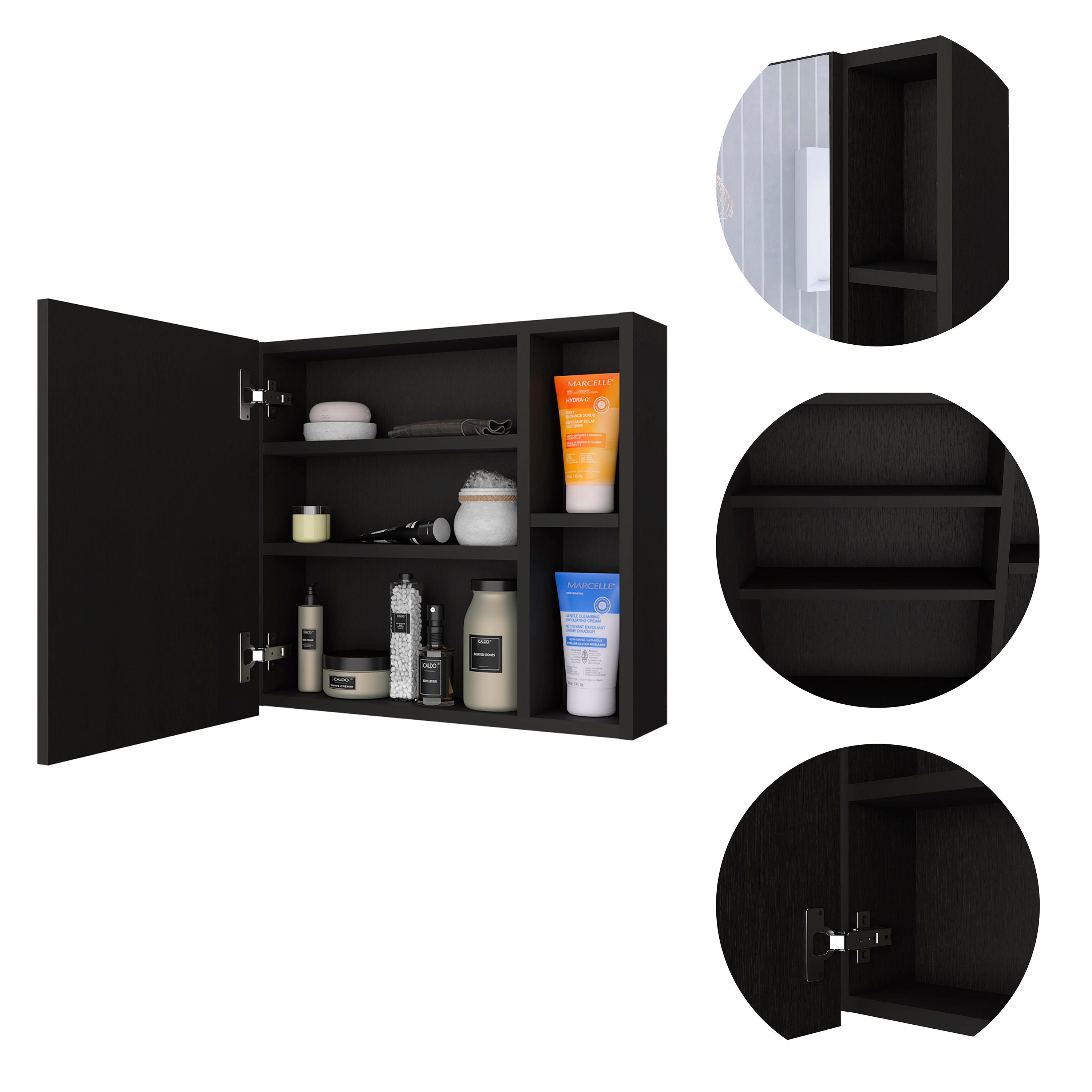 2-Shelf Medicine Cabinet with Mirror