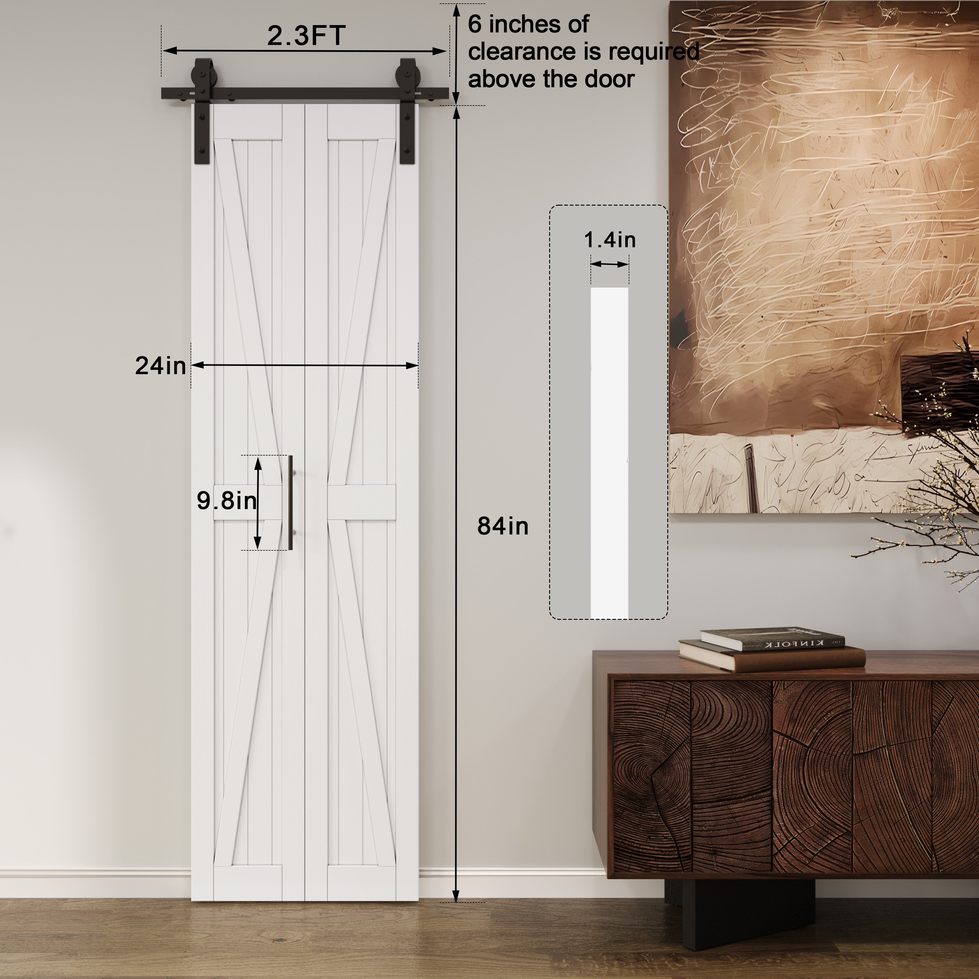 24"x84" Solid Pine Bi-Fold Doors - Pre-Assembled Heavy Duty
