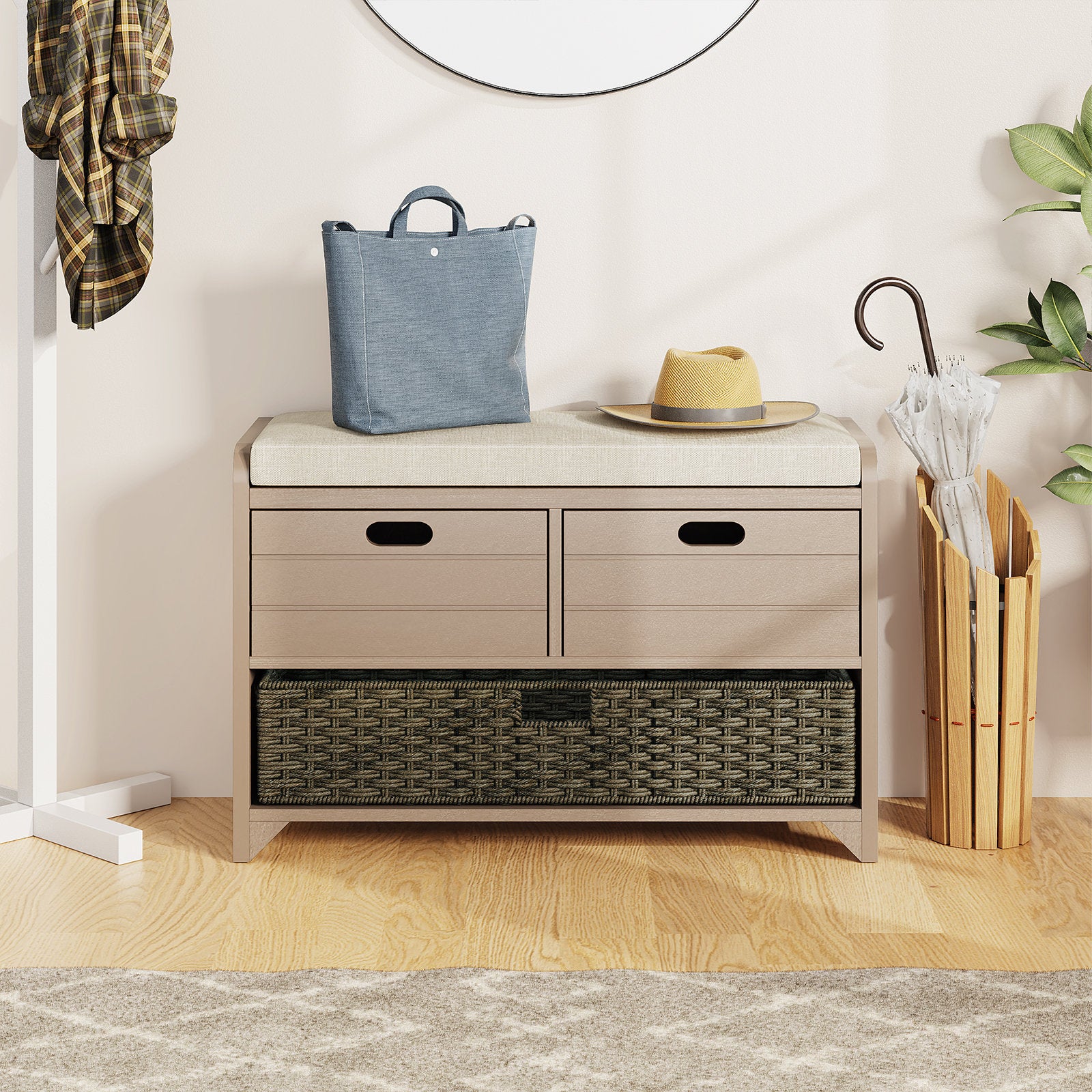 32" Storage Bench Shoe Bench