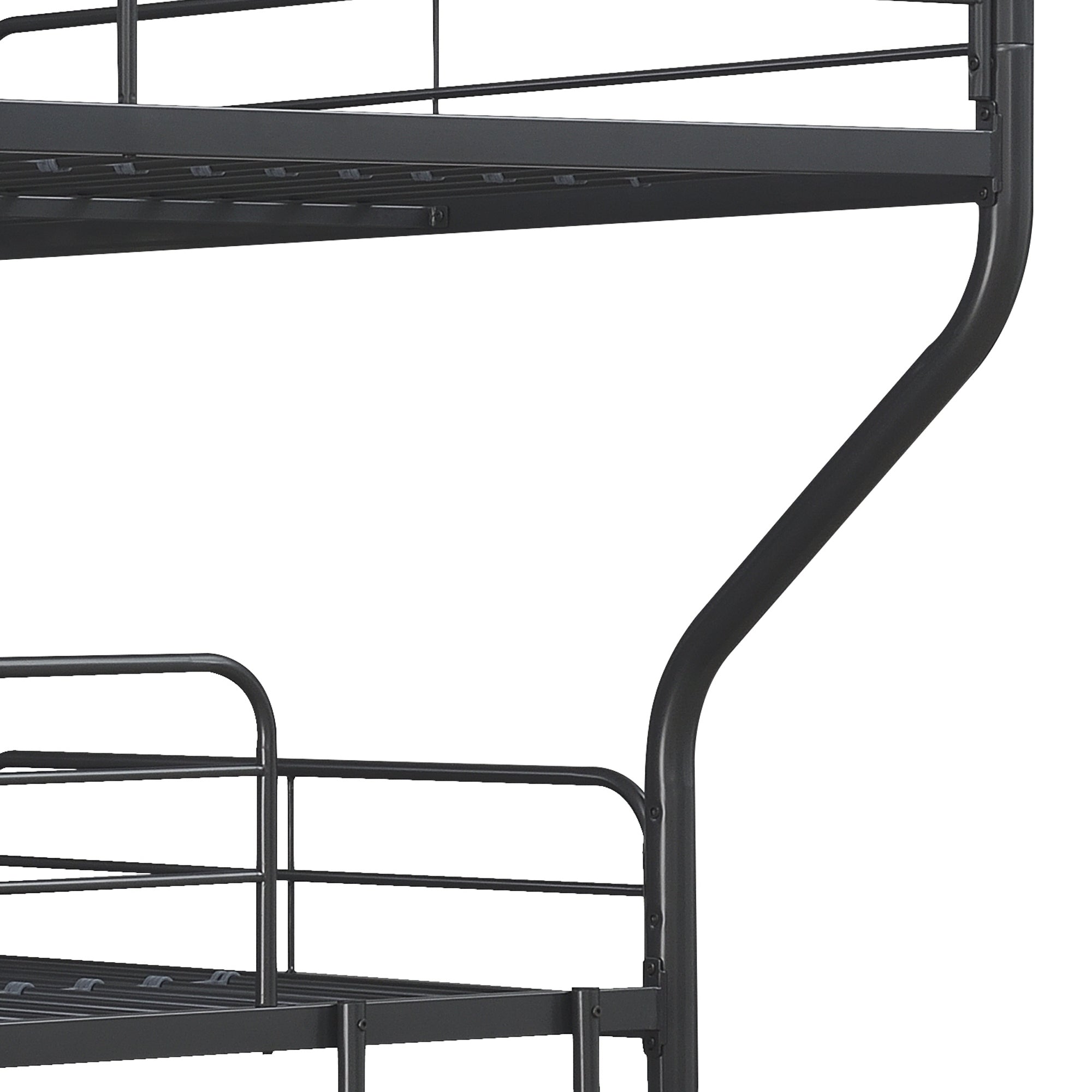 Furniture Triple Bunk Bed, FULL/Twin/FULL, black