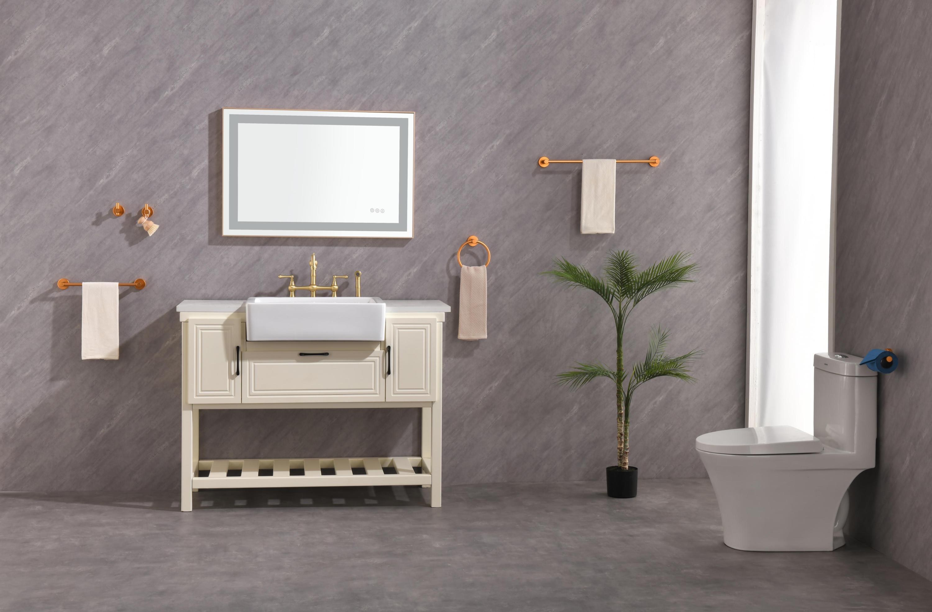 36*24 LED Lighted Bathroom Wall Mounted Mirror with High Lumen+Anti-Fog Separately Control